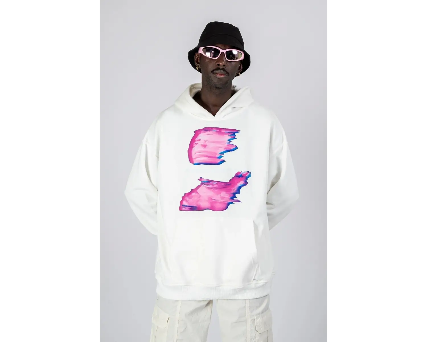 Temperature Baskılı Oversize Unisex Beyaz