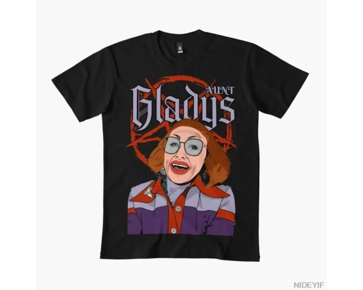 Teyze Gladys Erkek Kadın Tişörtü %100 Pamuklu Tişörtler Kısa Kollu Üstler 1112-4