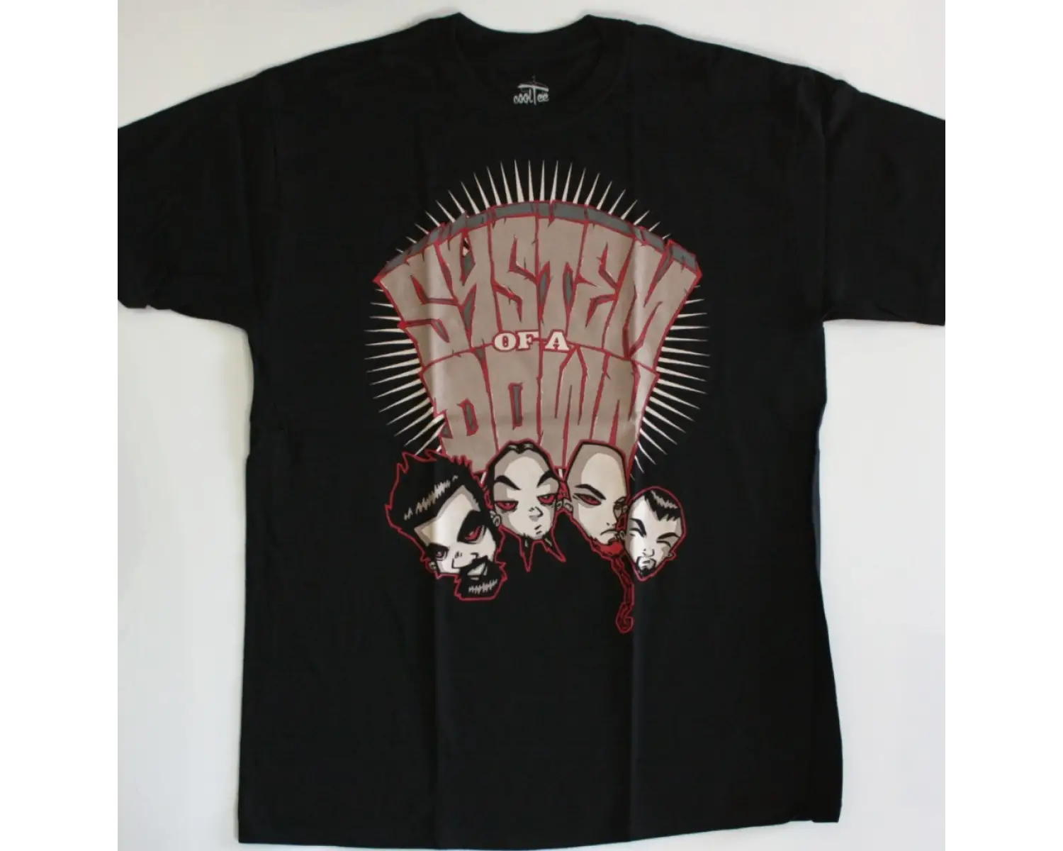 THE DILLINGER ESCAPE PLAN LOGO NEW WHITE T-SHIRT ÖN VE ARAKA BASKILI