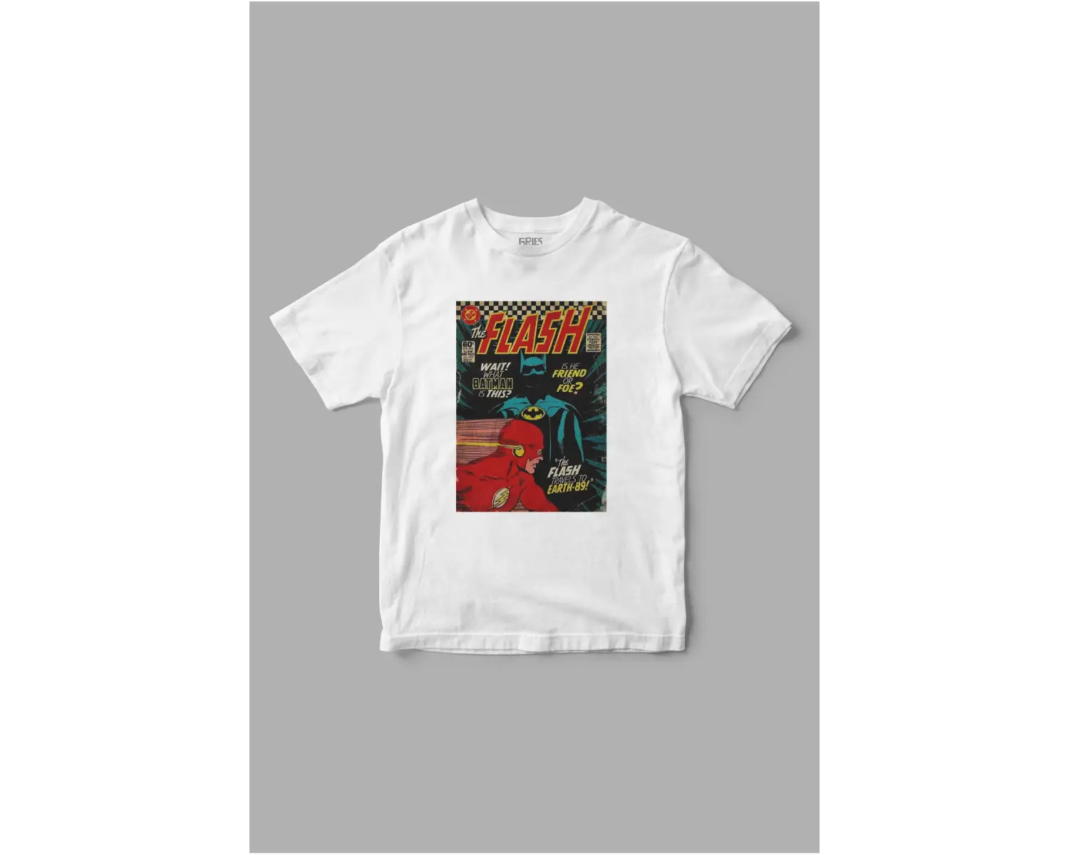 The Flash Old Comic Baskılı Tişört