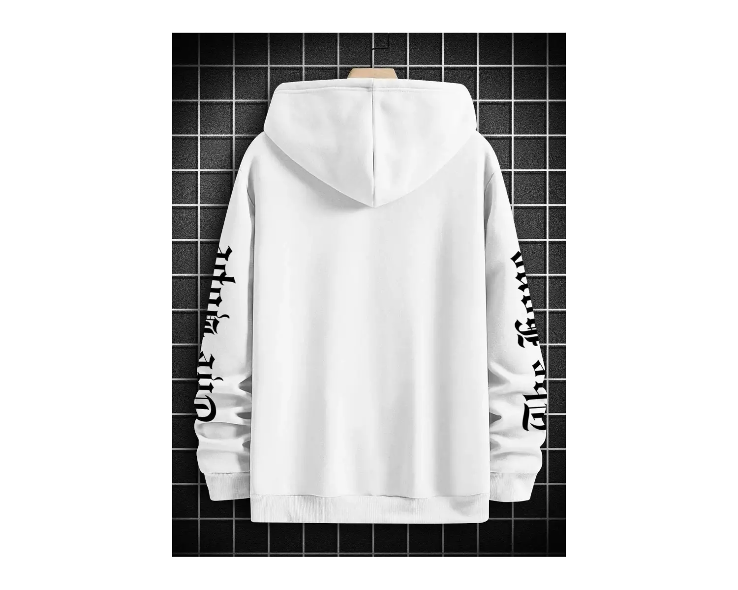 The Hope Renkli Baskılı Oversize Kapüşonlu Sweatshirt Beyaz