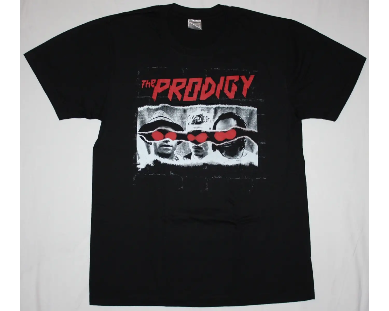 THE OFFSPRING WHITE SKULL LOGO NEW BLACK T-SHIRT ÖN VE ARAKA BASKILI