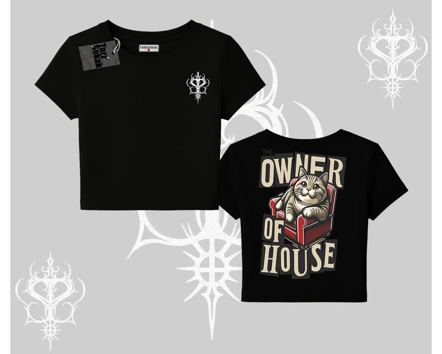 The Owner of House Kedi Arka Baskılı Babby Tee Tshirt