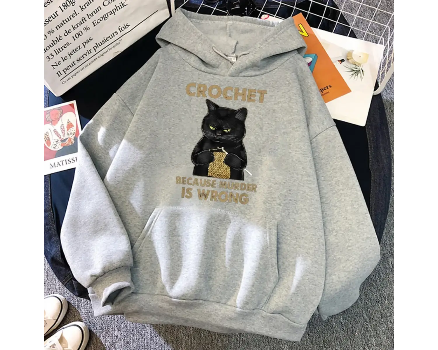 Tığ çünkü katil yanlış kadın kıyafetleri Hip Hop kazaklar Hoody yeni rahat boy giyim polar ge