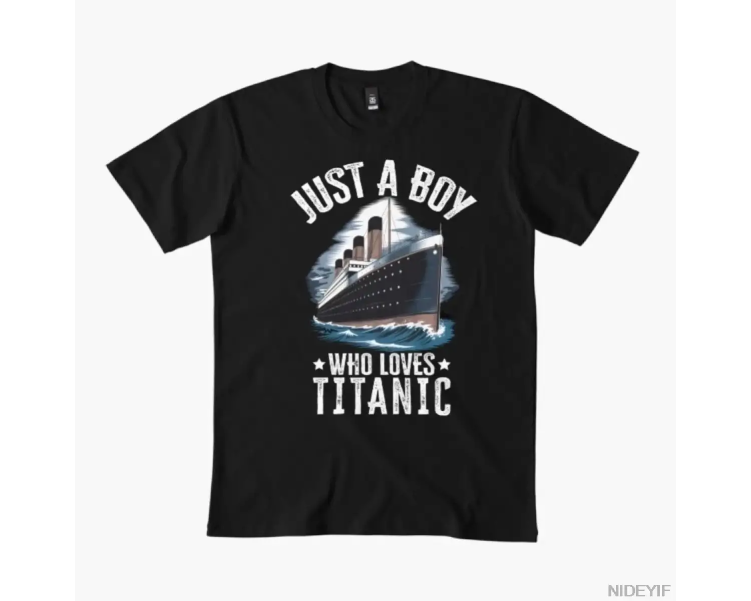Titanic Boy Loves Titanic - Titanic Boy Tasarım Erkek Kadın Tişörtü %100 Pamuklu Tişörtler Kı