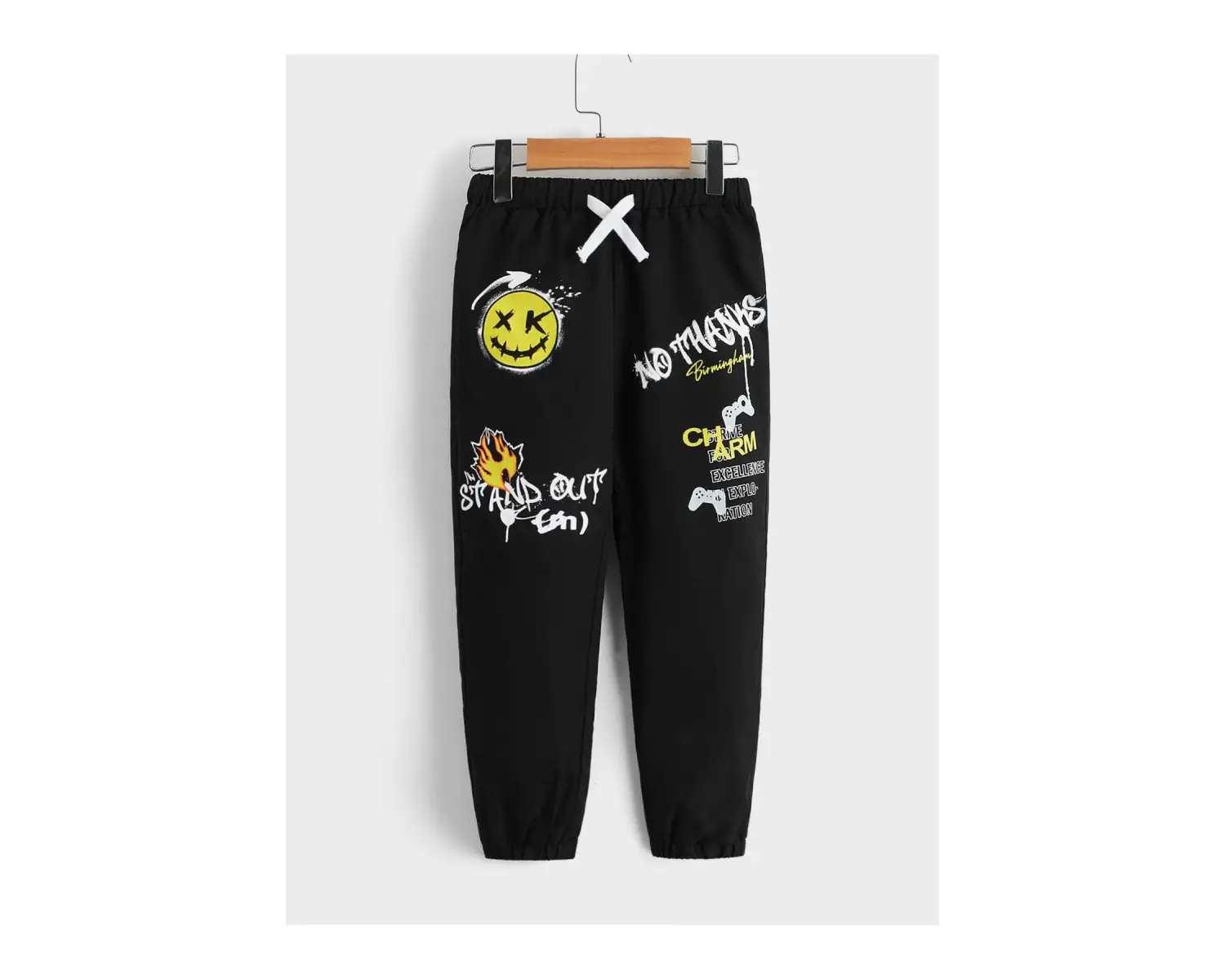 Toddler Boys Cartoon & Letter Graphic Pants