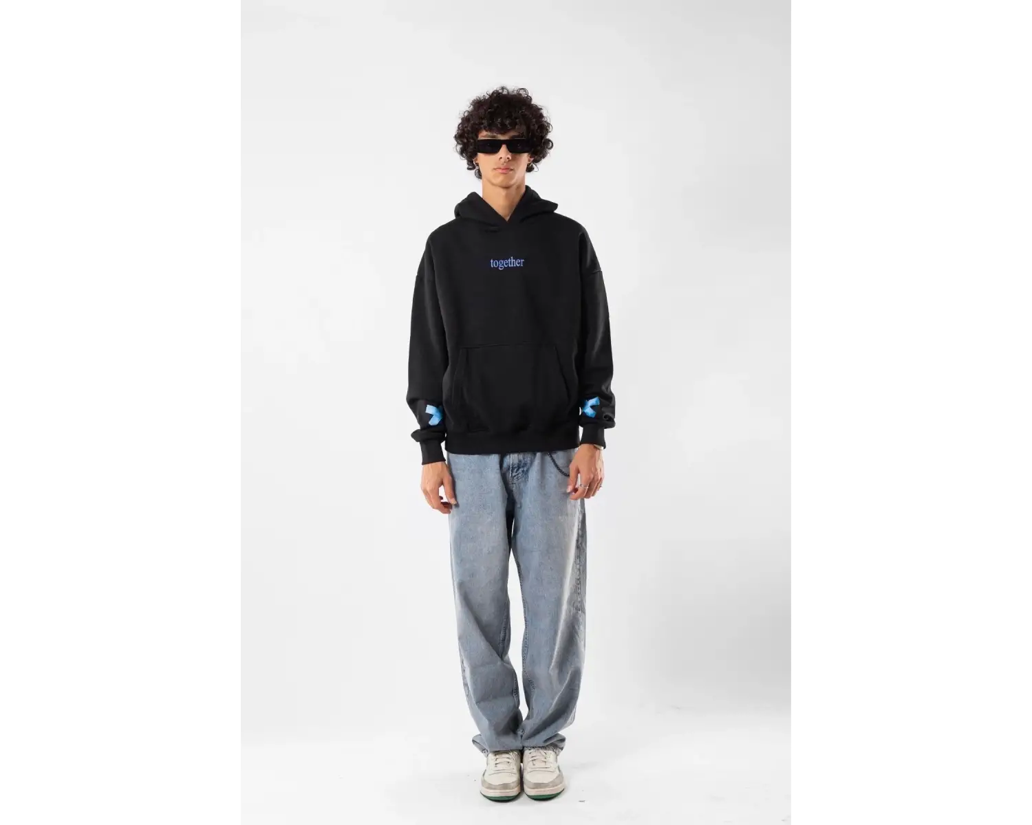 Together Baskılı Oversize Unisex Beyaz