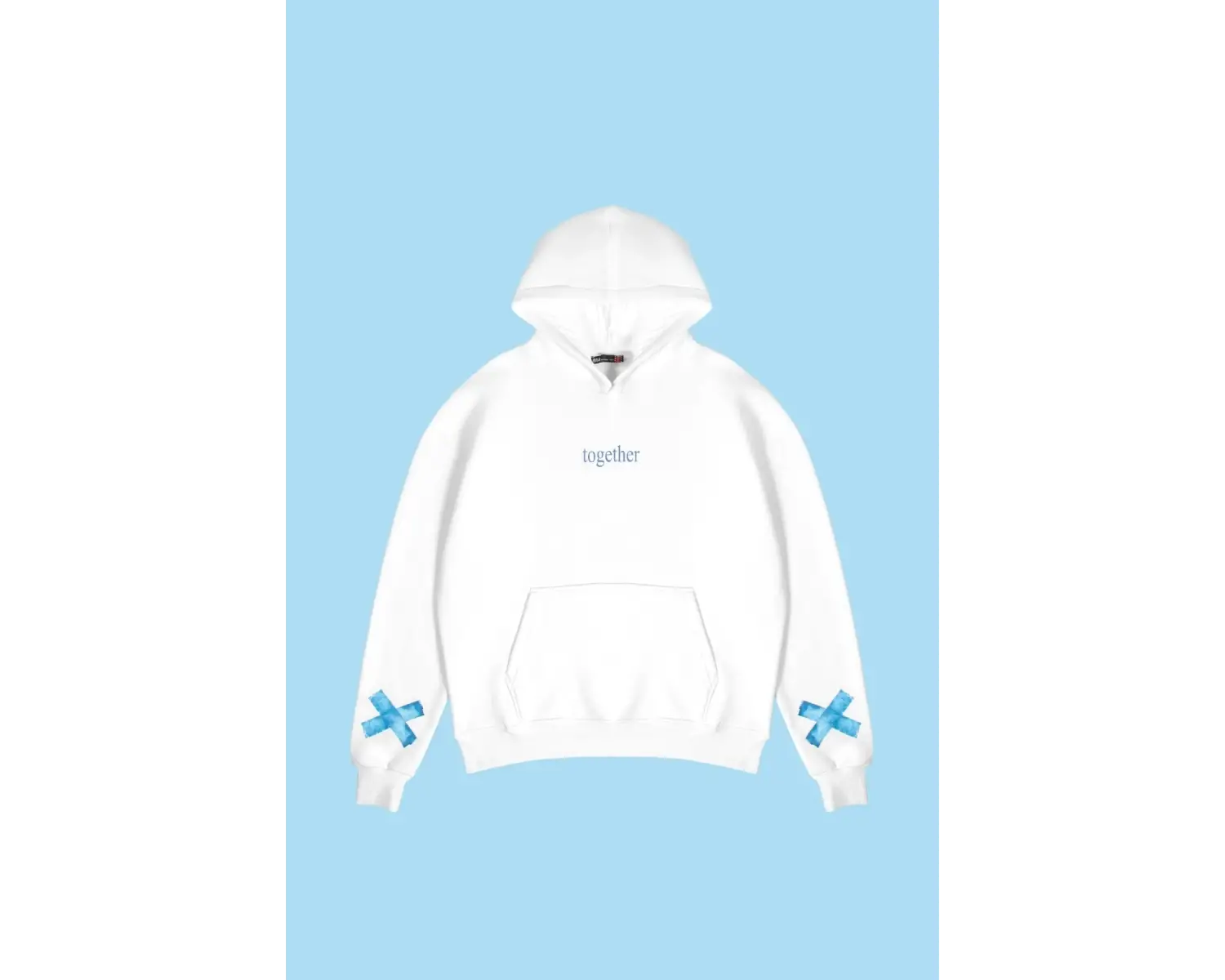 Together Baskılı Oversize Unisex Beyaz