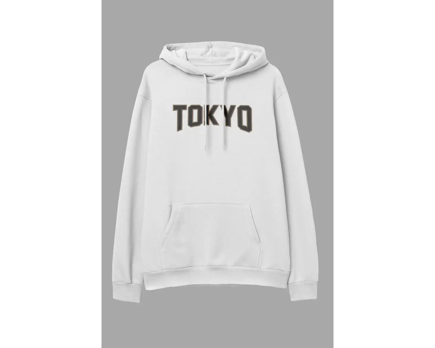 Tokyo Beyaz Oversize Kapüşonlu Sweatshirt