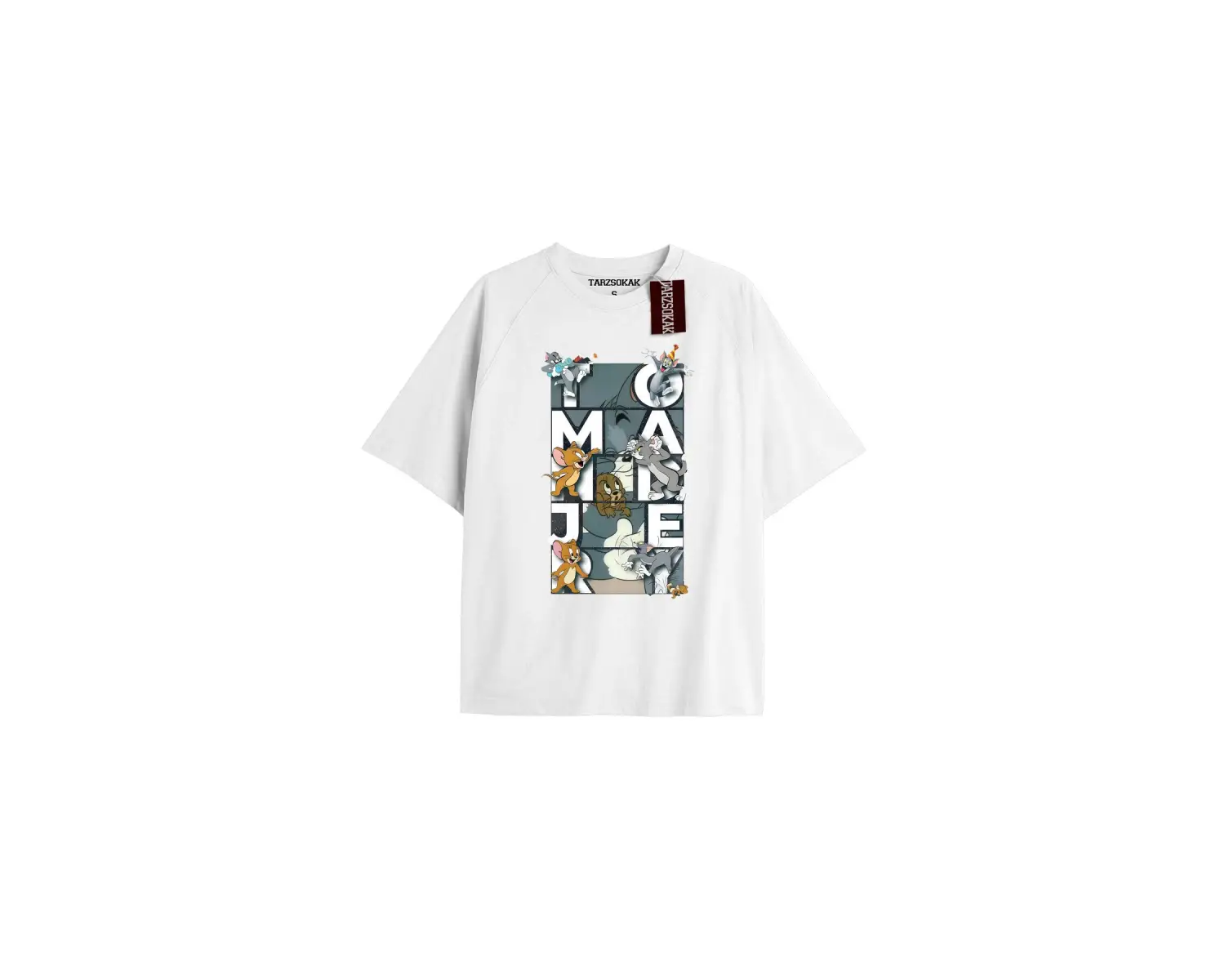 Tom And Jerry Cartoons Unisex Beyaz T-shirt