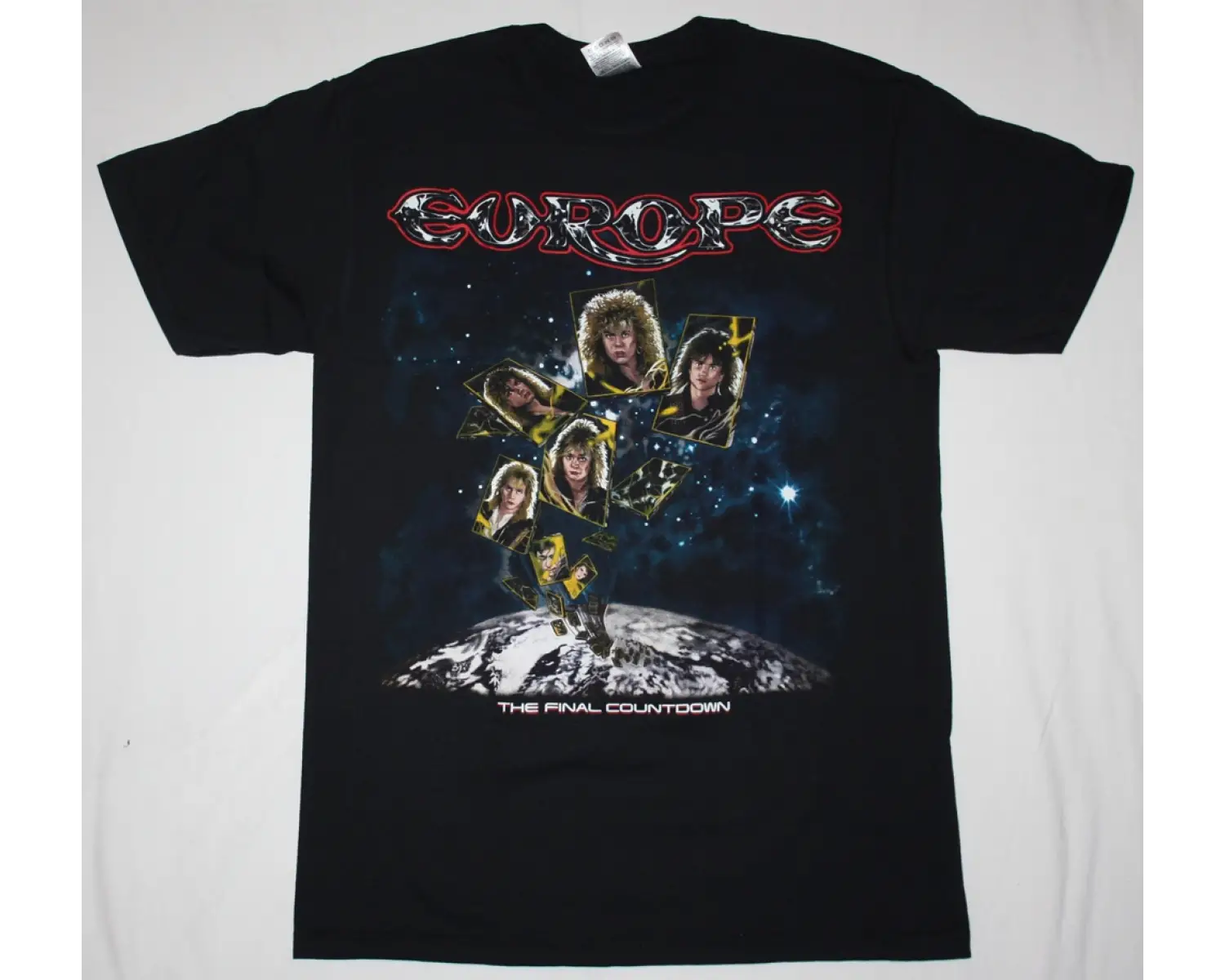 TONY IOMMI ON STAGE NEW BLACK T-SHIRT ÖN VE ARAKA BASKILI