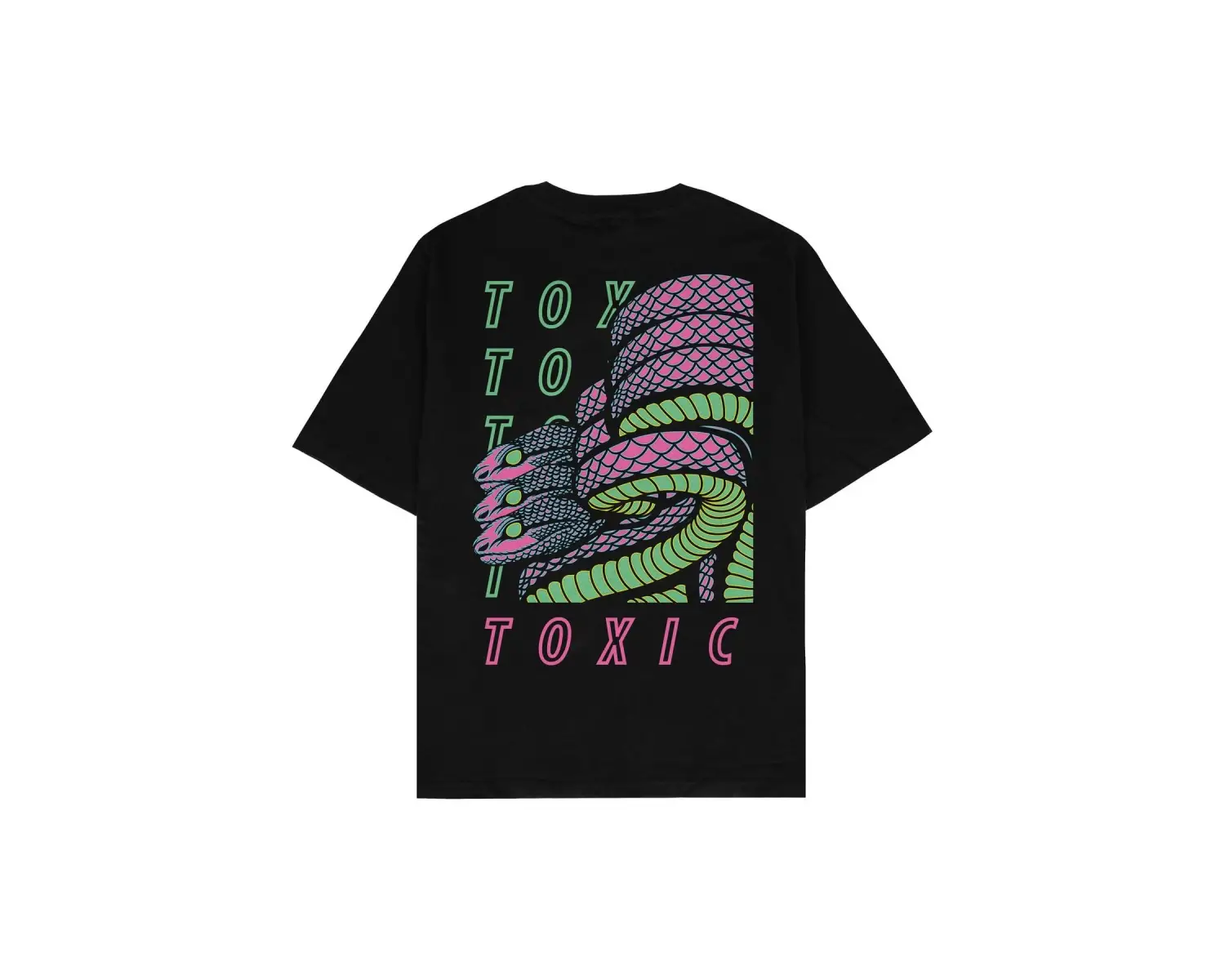 Toxic Siyah Oversize Unisex T-shirt