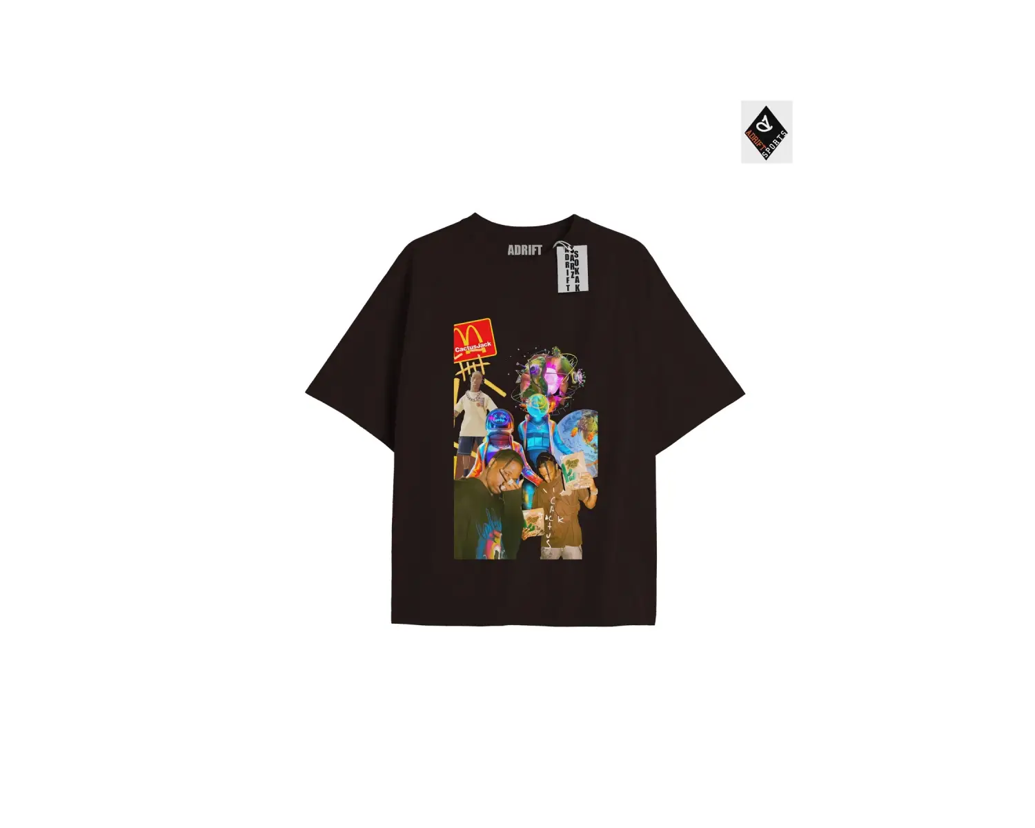 Travis Scott Siyah Oversize Unisex T-shirt