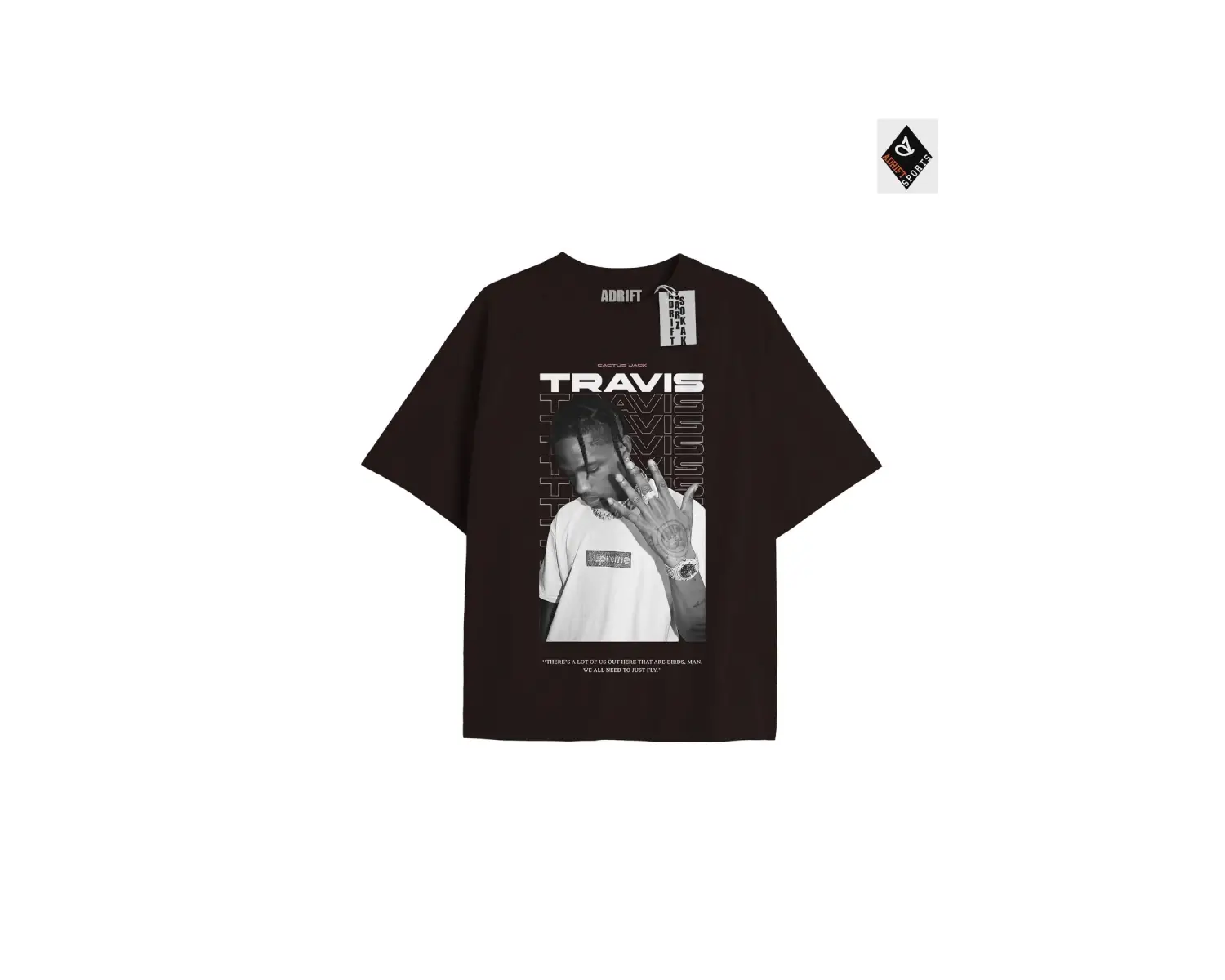 Travis Scott Siyah Oversize Unisex T-shirt