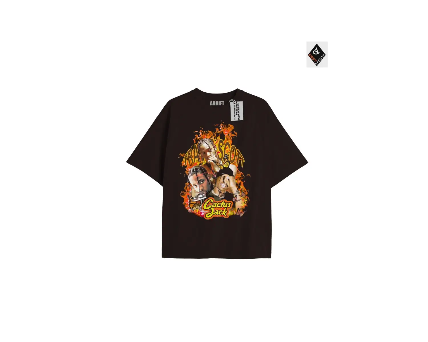 Travis Scott Siyah Oversize Unisex T-shirt