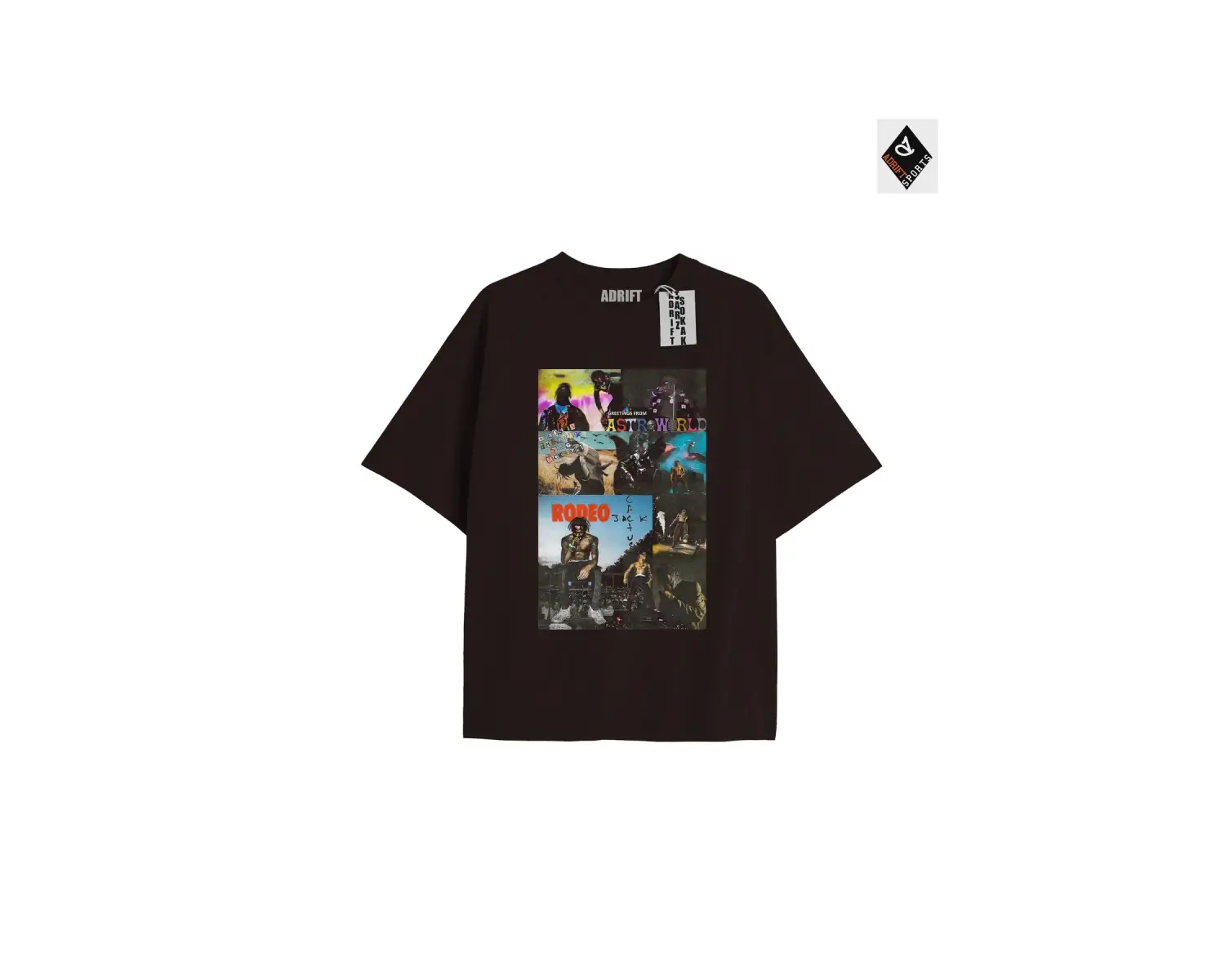 Travis Scott Siyah Oversize Unisex T-shirt