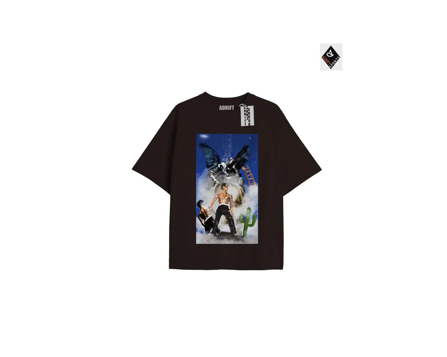 Travis Scott Siyah Oversize Unisex T-shirt