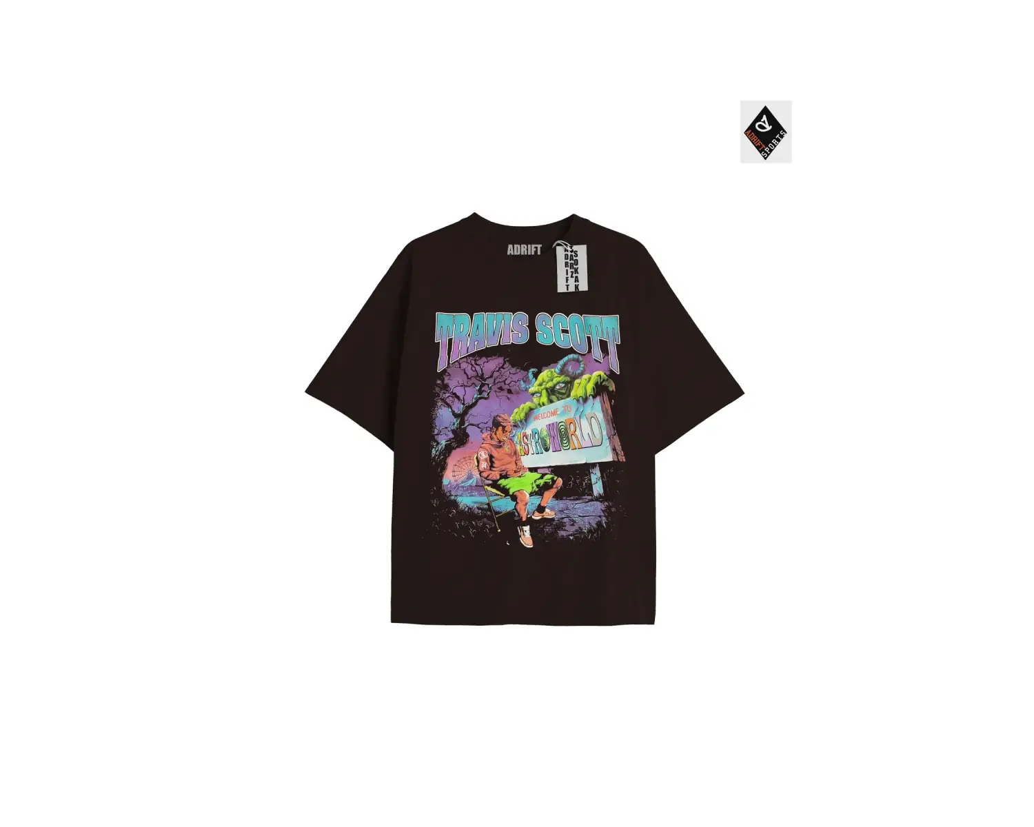 Travis Scott Siyah Oversize Unisex T-shirt