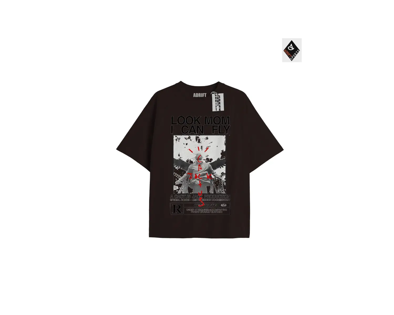 Travis Scott Siyah Oversize Unisex T-shirt