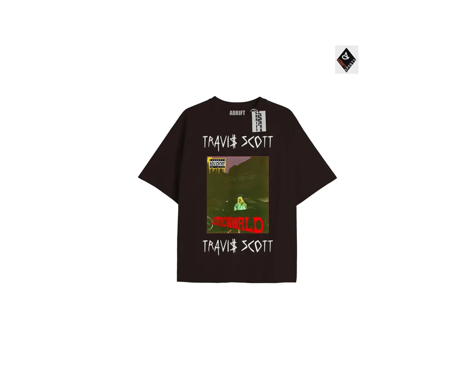 Travis Scott Siyah Oversize Unisex T-shirt