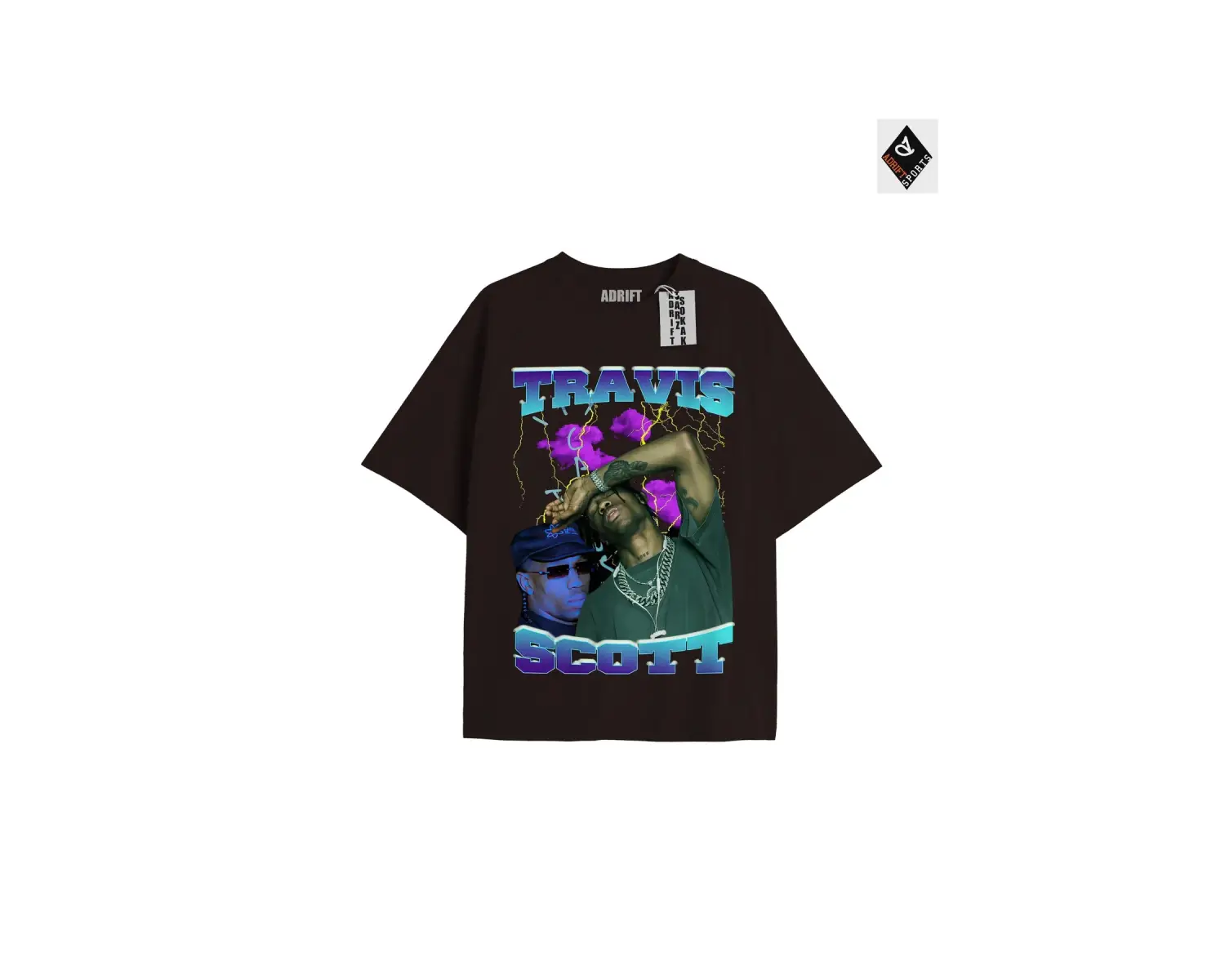 Travis Scott Siyah Oversize Unisex T-shirt