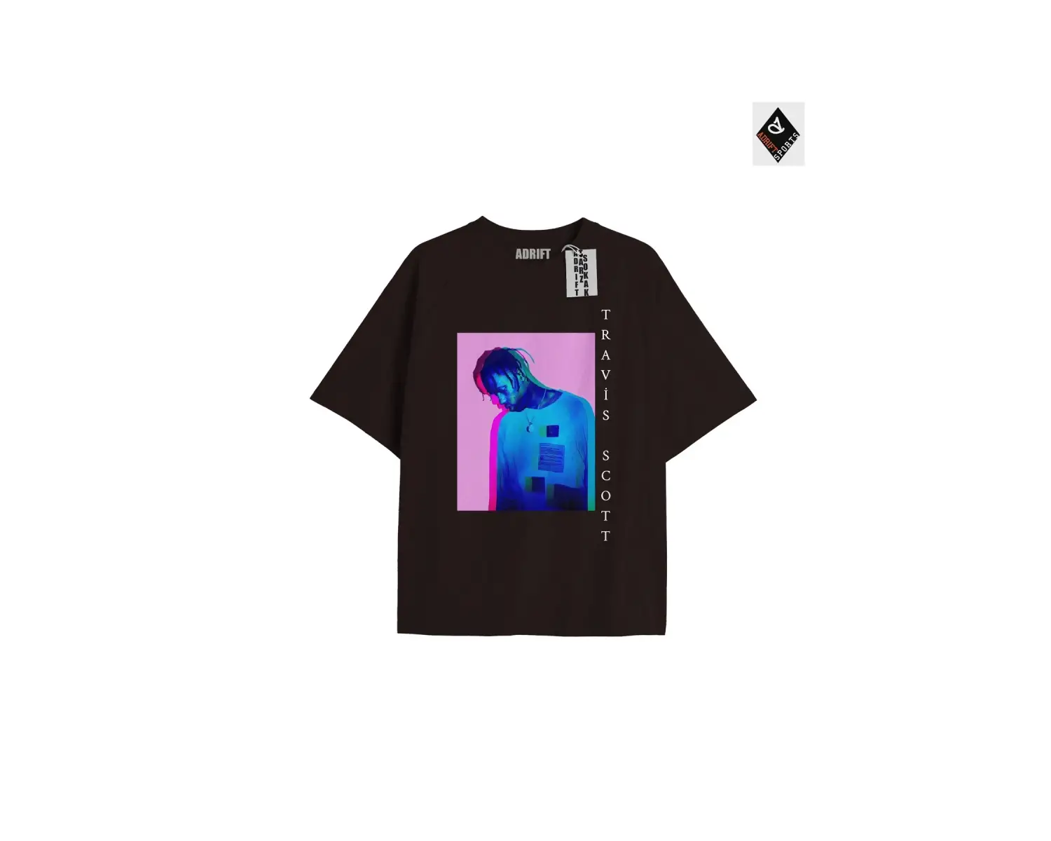 Travis Scott Siyah Oversize Unisex T-shirt