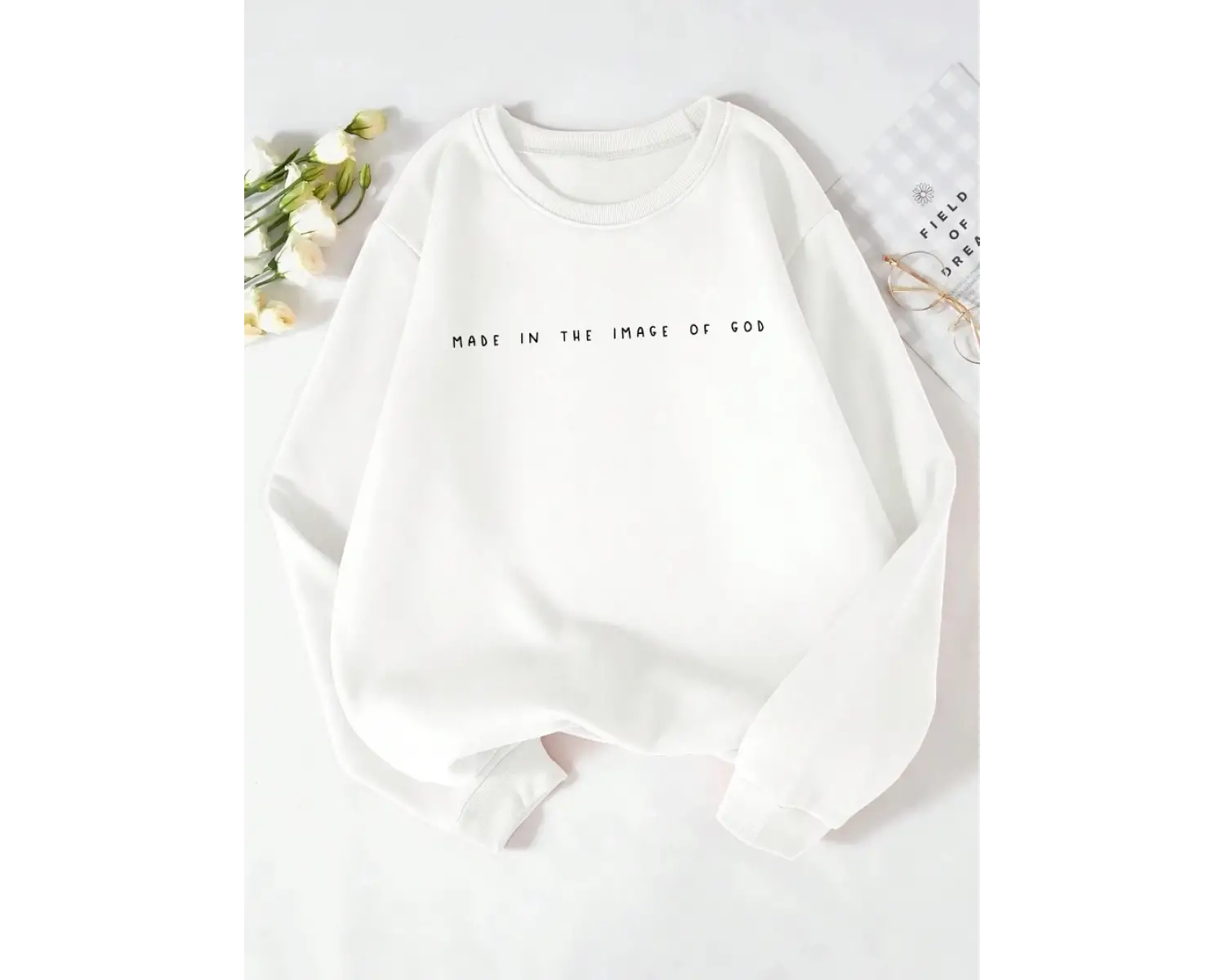 Trend kadın tişörtü Gad baskı kazak görüntüsünde yapılan rahat Crewneck polar yumuşak Hoodie