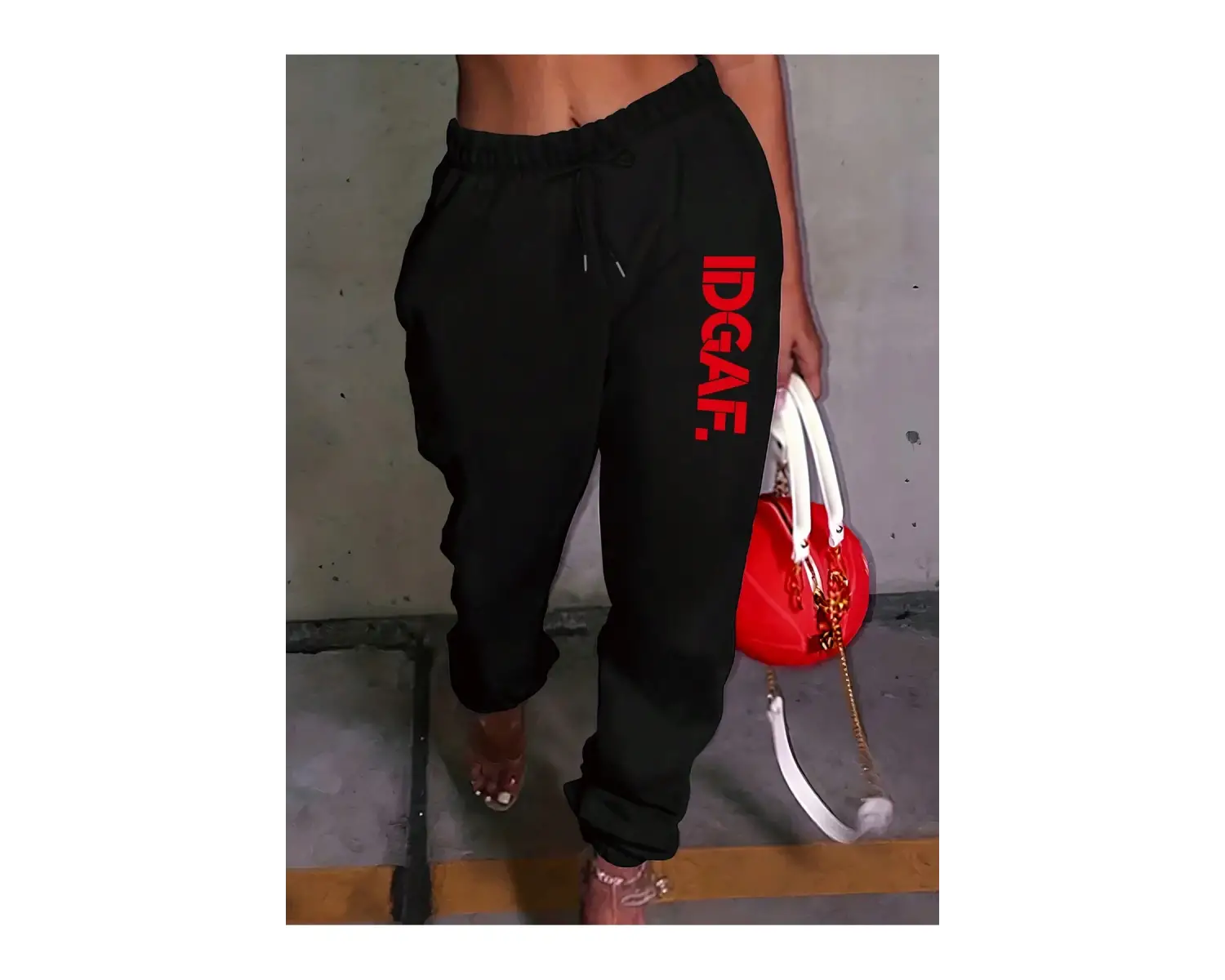 Trend Yüksek Bel Beyaz Joger Eşofman Altı