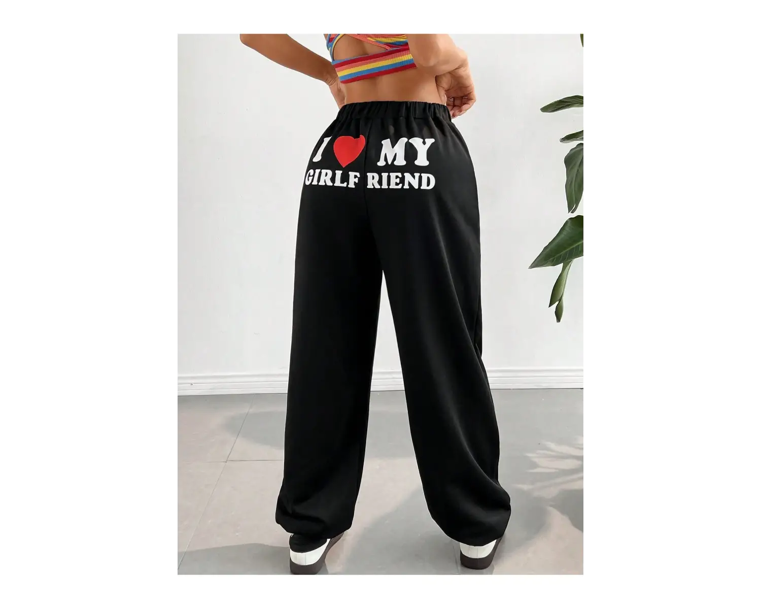 Trend Yüksek Bel Beyaz Joger Eşofman Altı