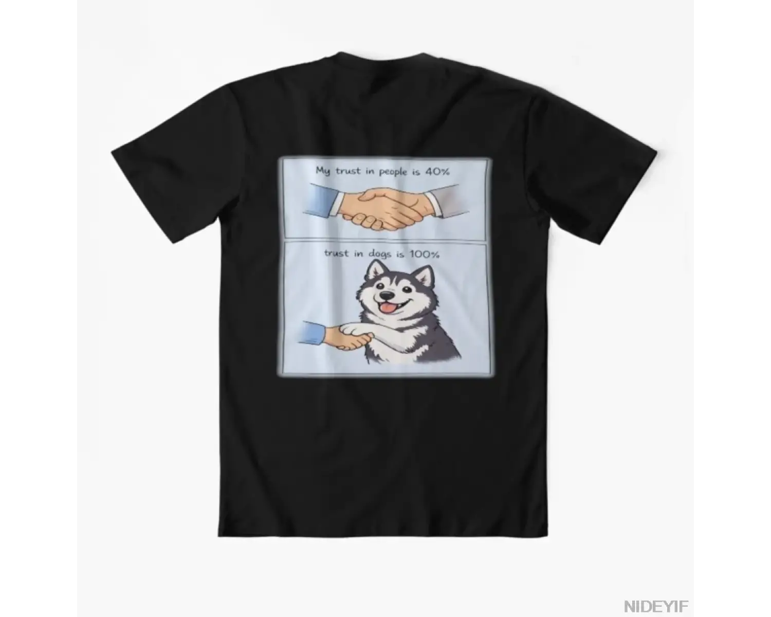 Trust Dogs More Than People Erkek Kadın Tişörtü %100 Pamuklu Tişörtler Kısa Kollu Üstler 0107