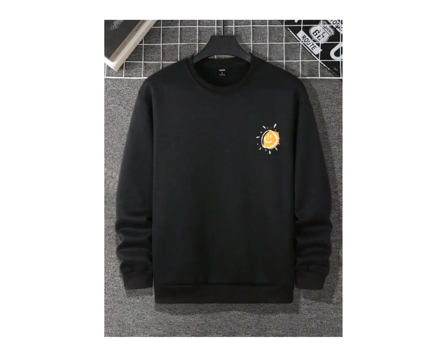 Try To Make Renkli Oversize Bisiklet Yaka Pamuklu Sweatshirt Beyaz