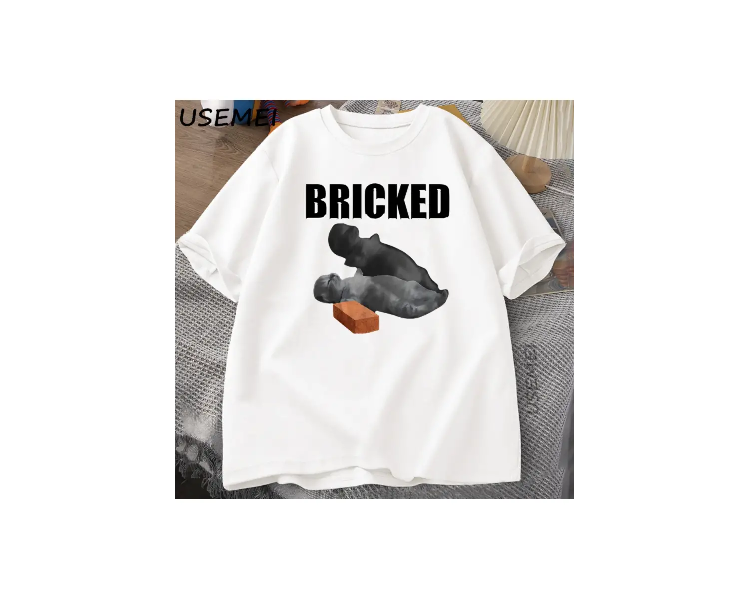 Tuğla Komik Kedi Dışarı Çıkmış T-shirt Kedi Meme TAptal Kediler Tshirt Yaz erkek Kısa 2930