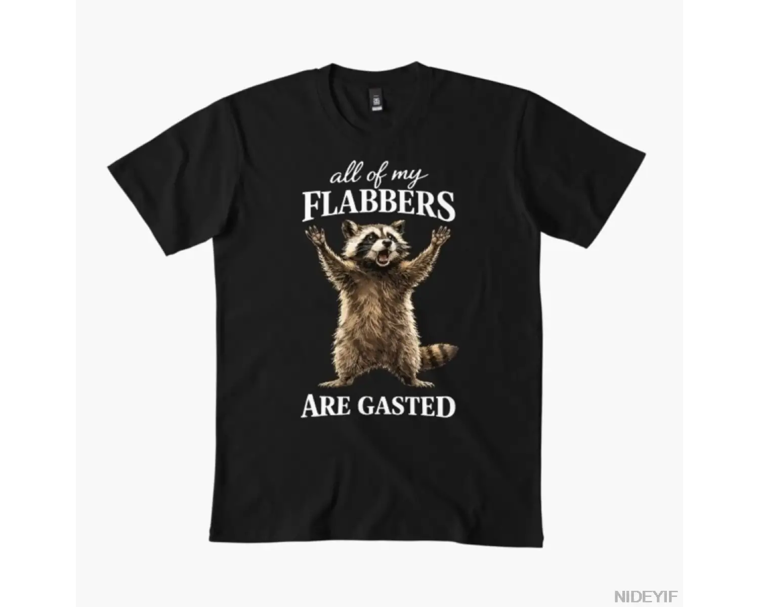 Tüm Flabberlerim Hasta - Erkekler ve Kadınlar İçin Komik Rakun Tişörtü %100 Pamuklu Tişörtle