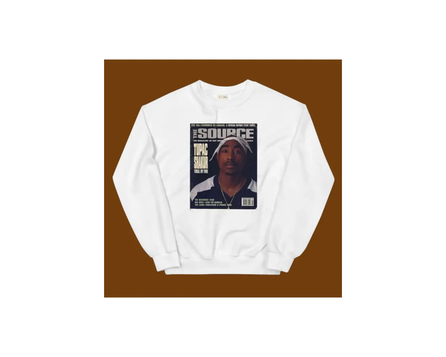 Tupac Sweatshirt Beyaz