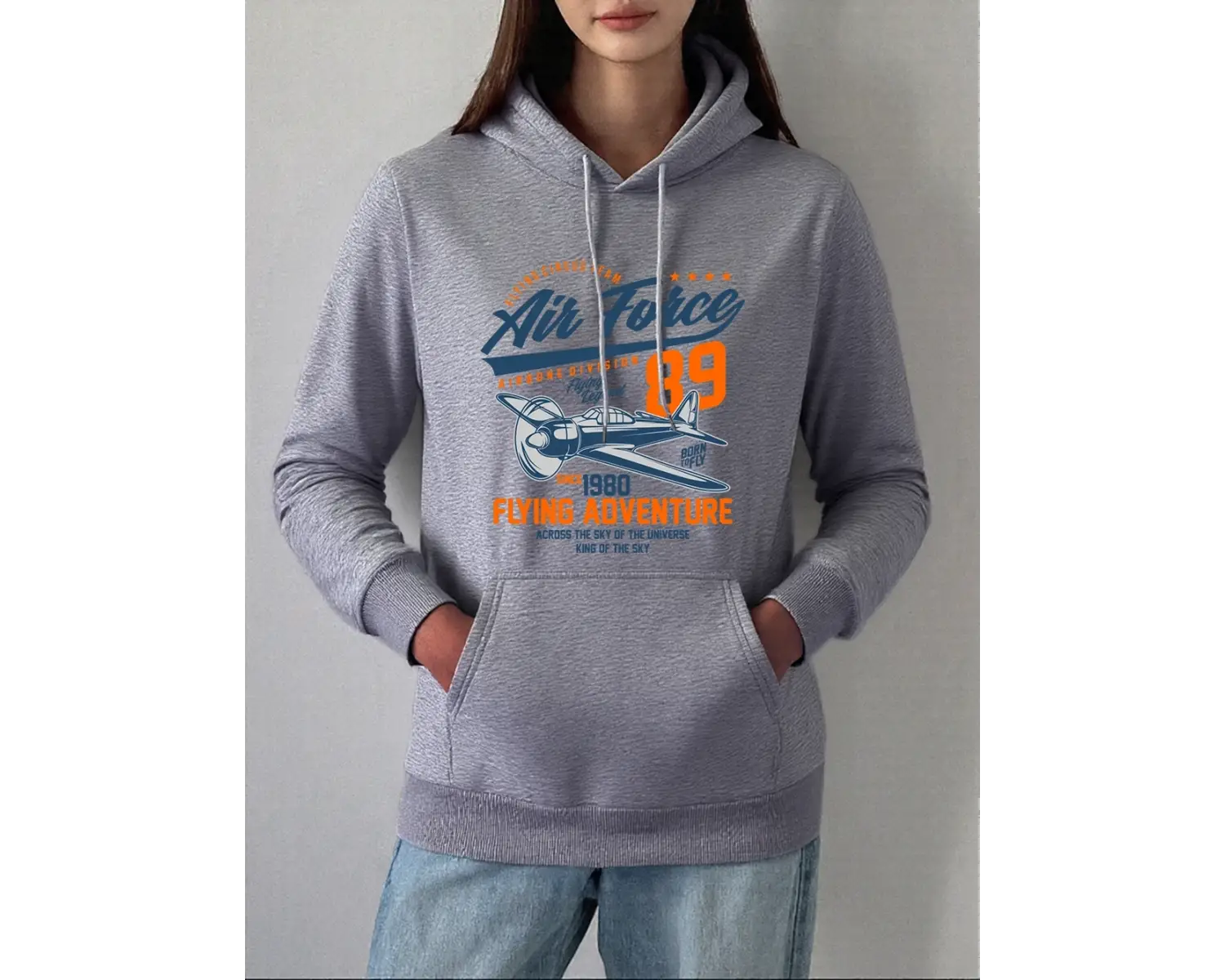 Uçan Macera Baskılar Hoodies Kadın Rahat Gevşek Tişörtü Kış Polar Sıcak Kazaklar Temelleri Ce