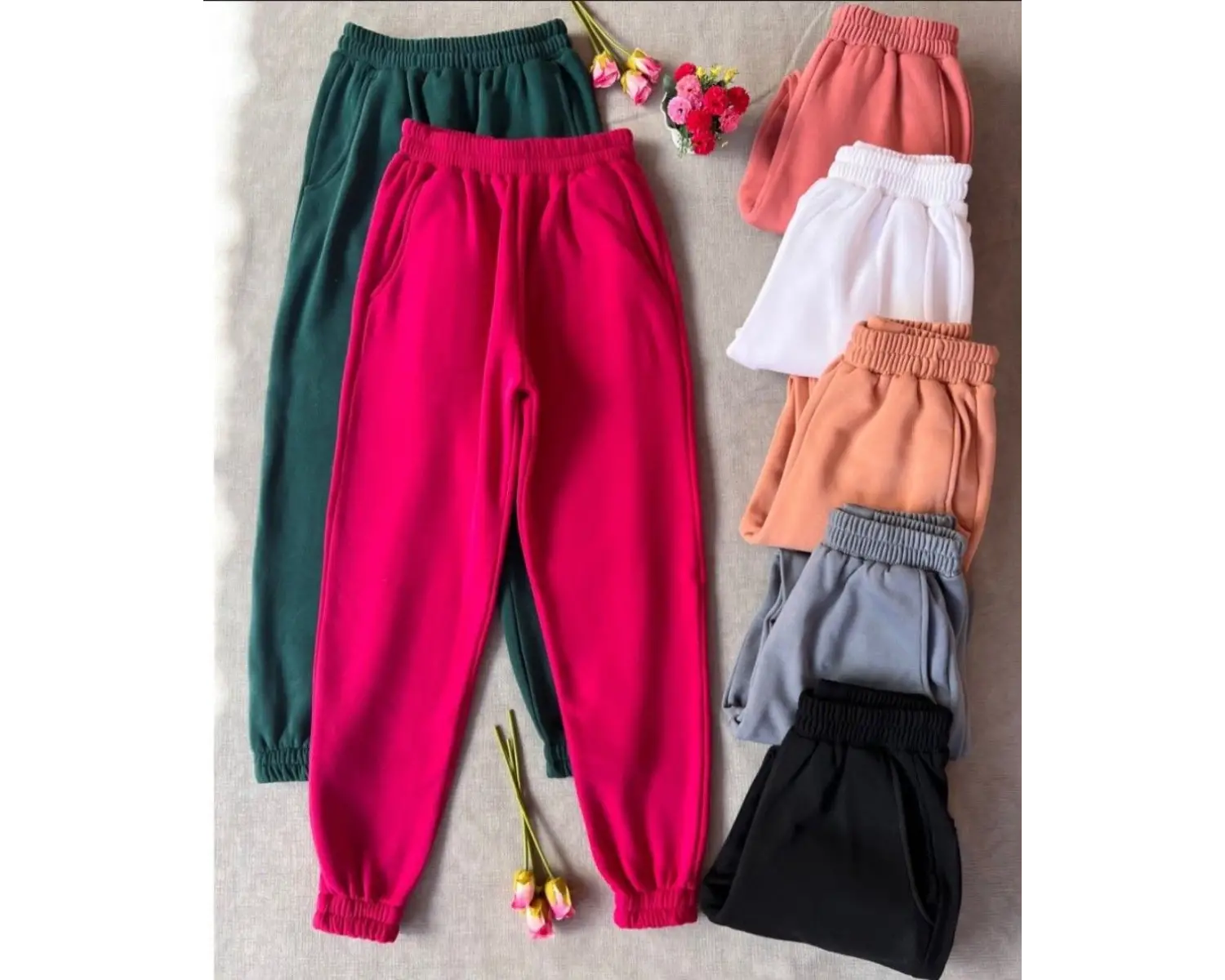 Ucuz Renkli Lastikli Eşofman