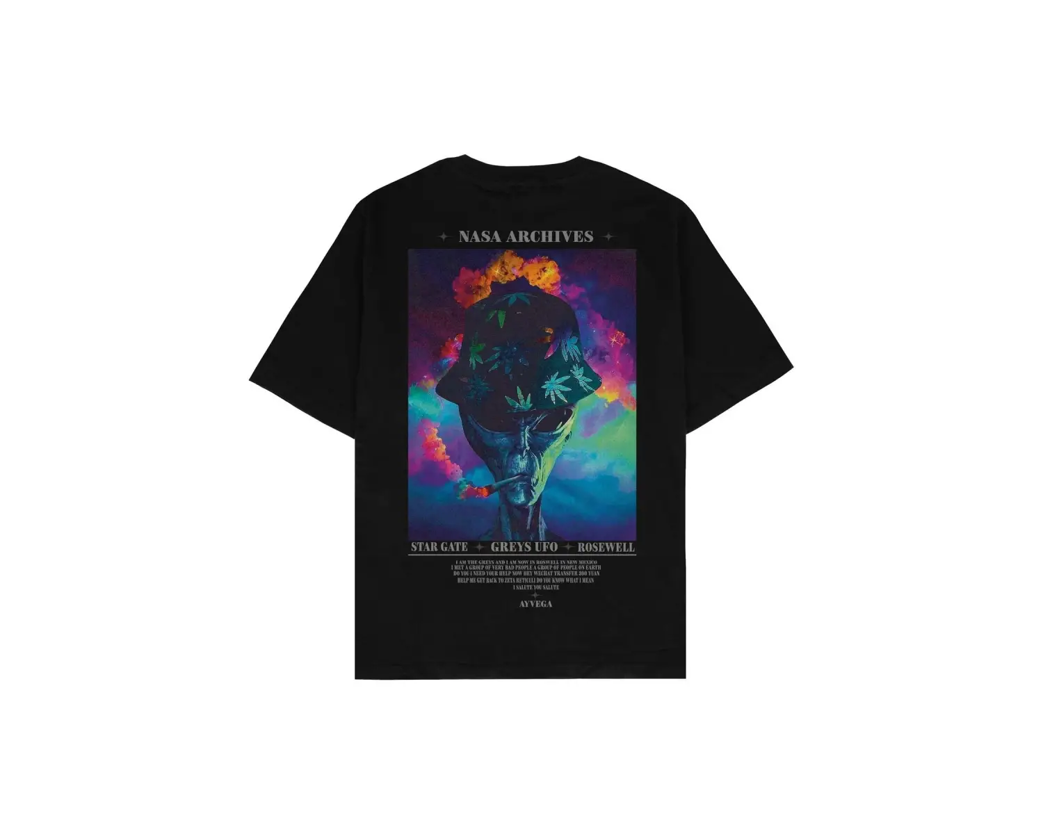 U.f.o Siyah Oversize Unisex T-shirt