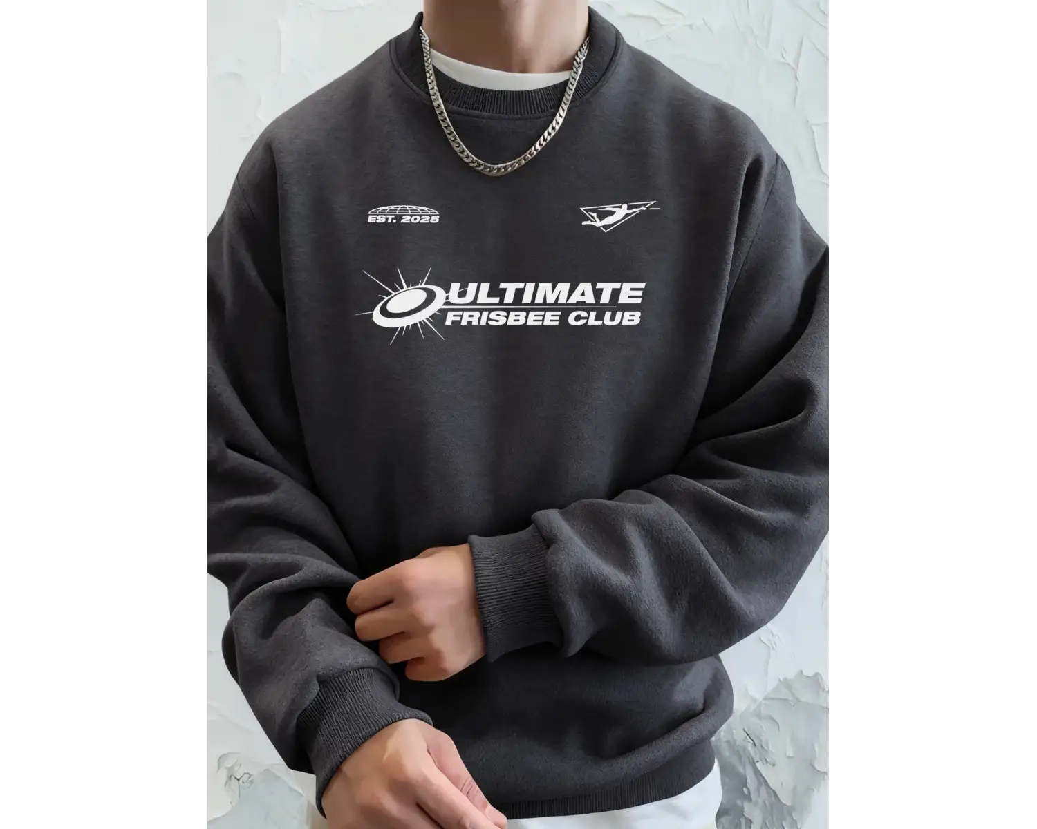 Ultimate Frisbee Club Prints Erkek Sonbahar Modası Kapüşonlu Üst Bol Basit Tişörtler Sokak Po