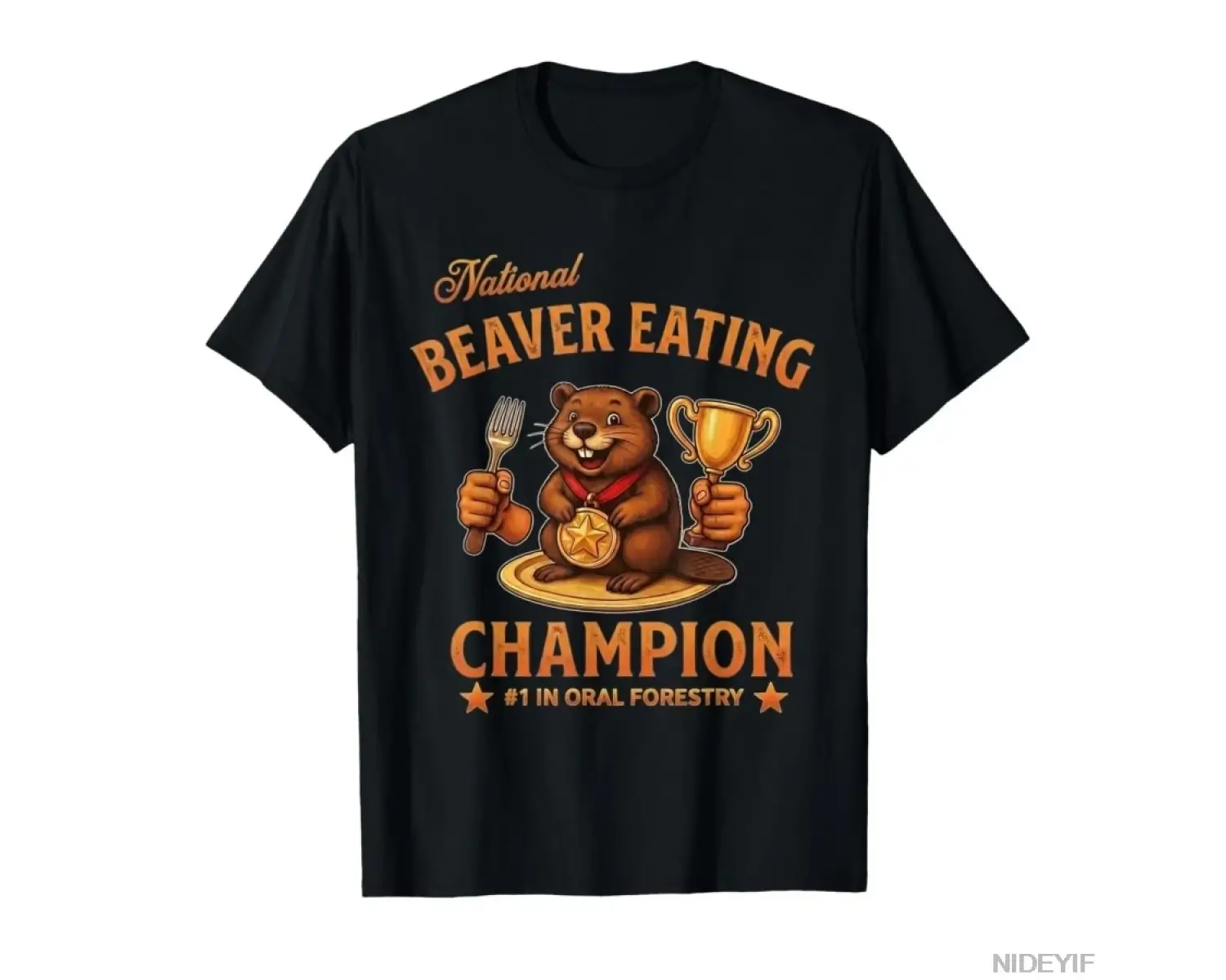 Ulusal Kunduz Yeme Şampiyonu Komik Alıntı T-shirt Erkekler Kadınlar Için % 100% Pamuk T Shirt