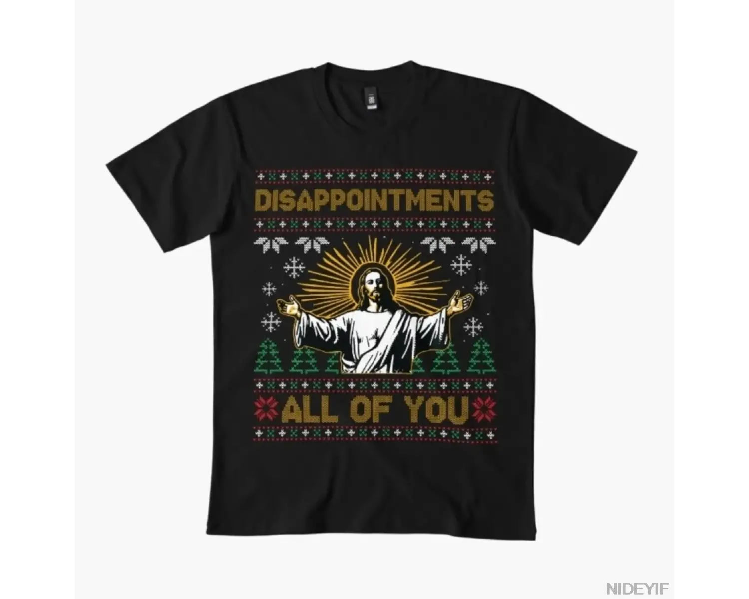 Umut bozucularınız Hepiniz İsa Noel Erkekler Kadınlar İçin Çirkin Tişört %100 Pamuklu Tişörtl