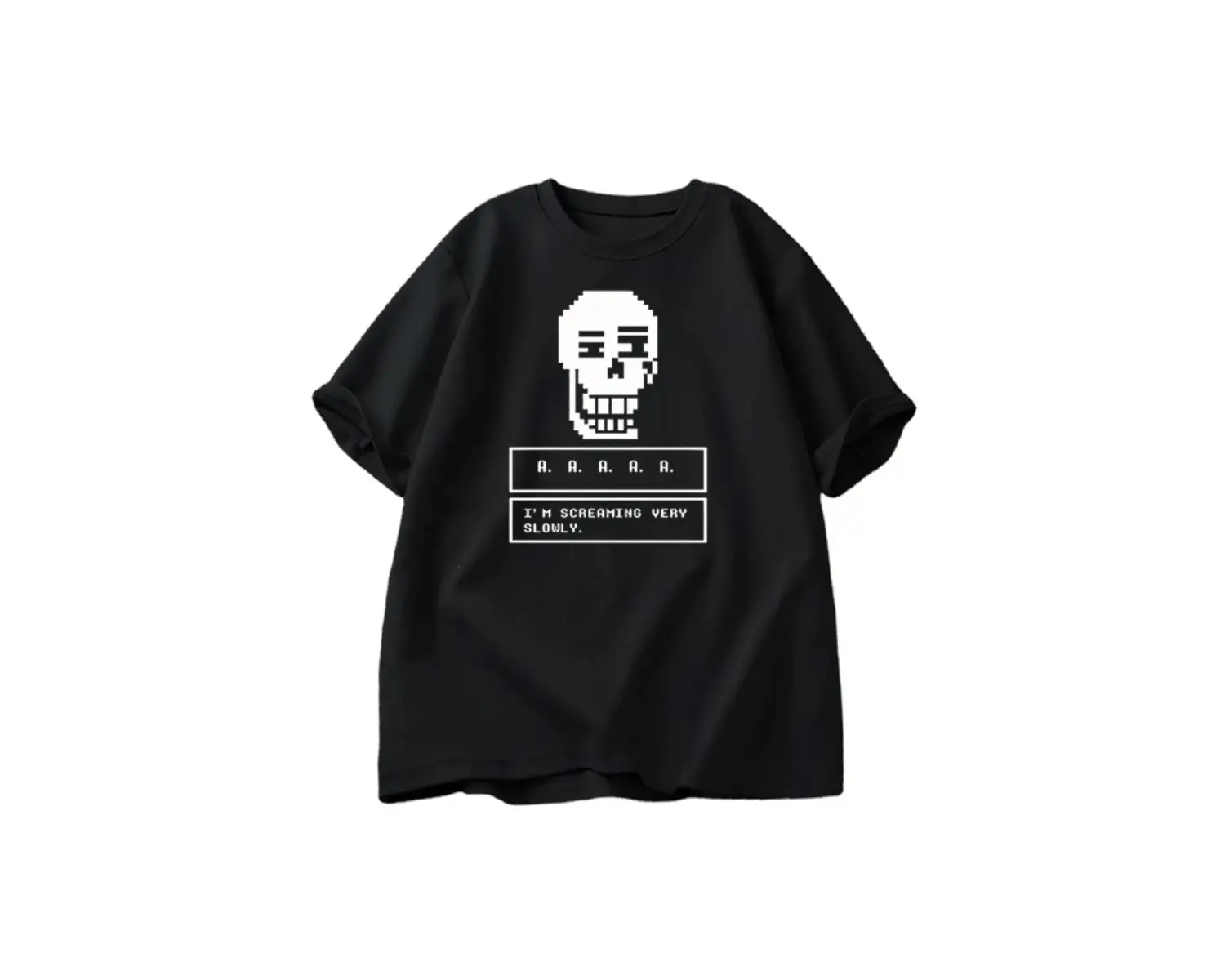 Undertale oyunu kafatası tişört erkekler Streetwear kısa kollu Tee giyim erkek yuvarla