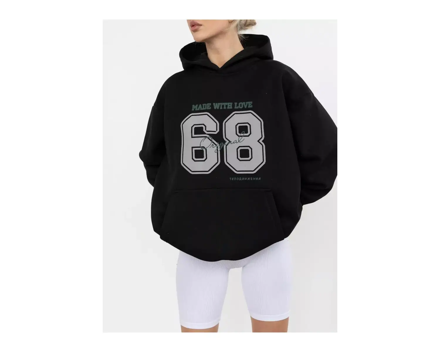 Unisex 68 Made with Love Sweatshirt Siyah