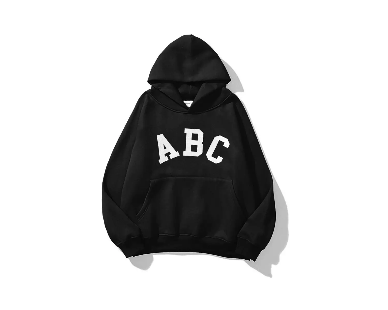 Unisex A B C Sweatshirt Hoodie Beyaz