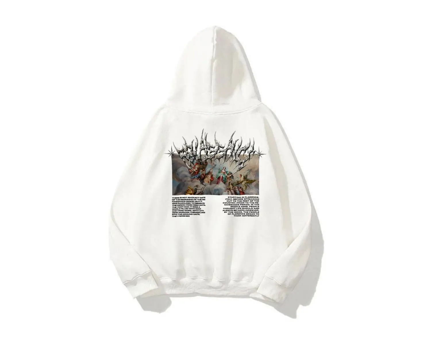 Unisex Angel Sweatshirt Hoodie Beyaz