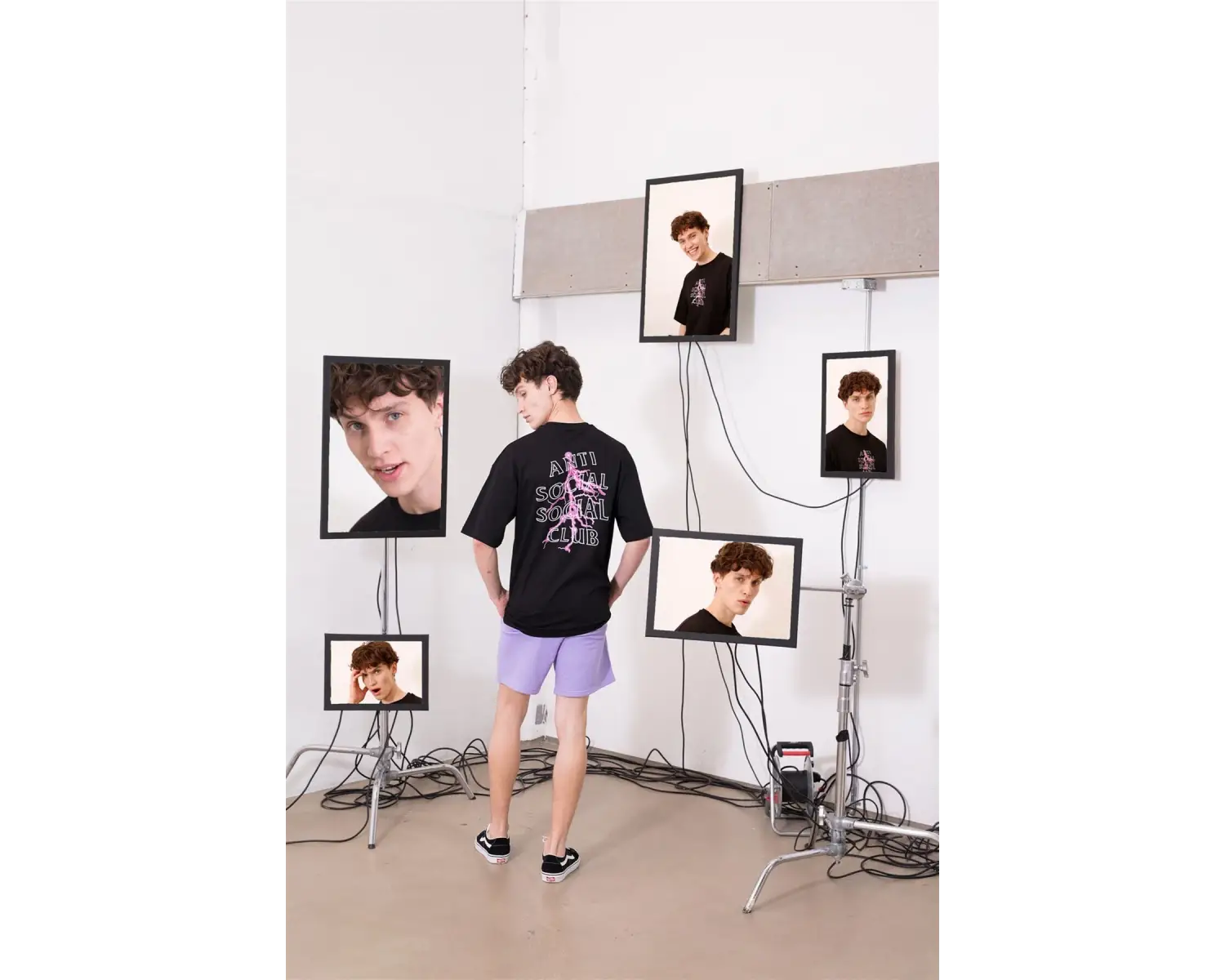 Unisex Anti Social Club Siyah Tshirt