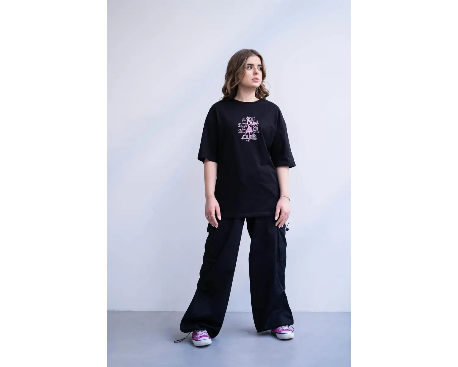 Unisex Anti Social Club Siyah Tshirt