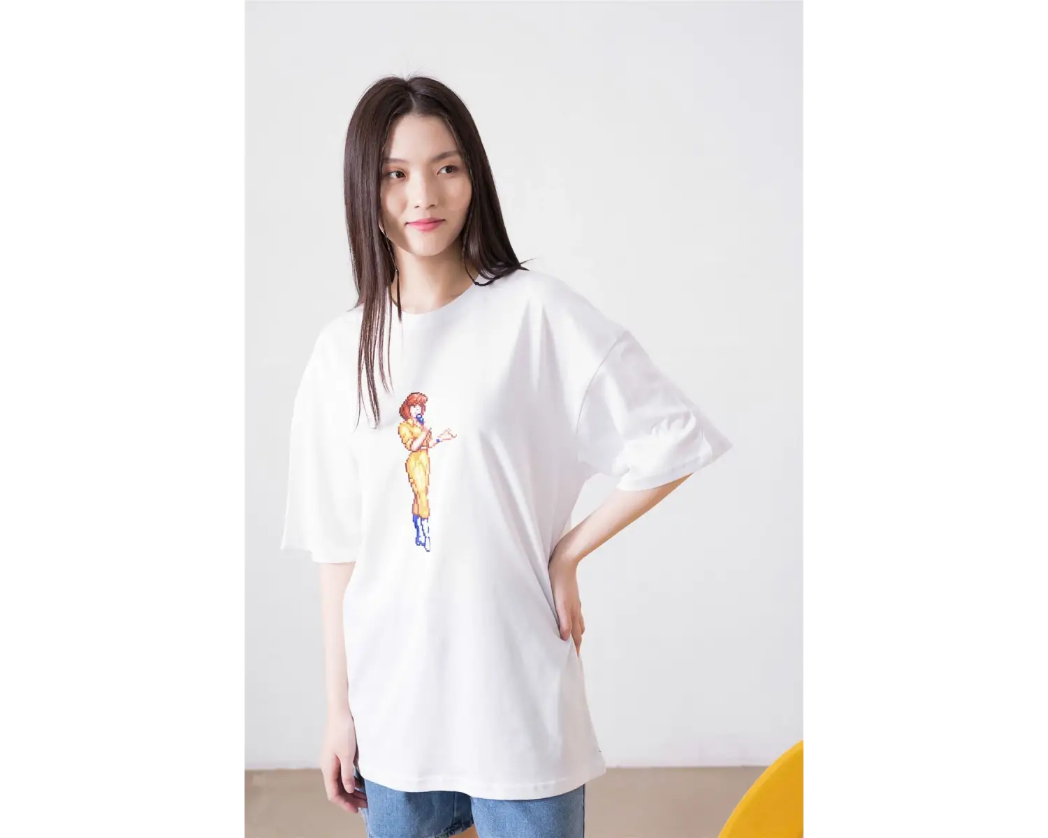 Unisex April Oneil Ninja Turtles Beyaz Tshirt