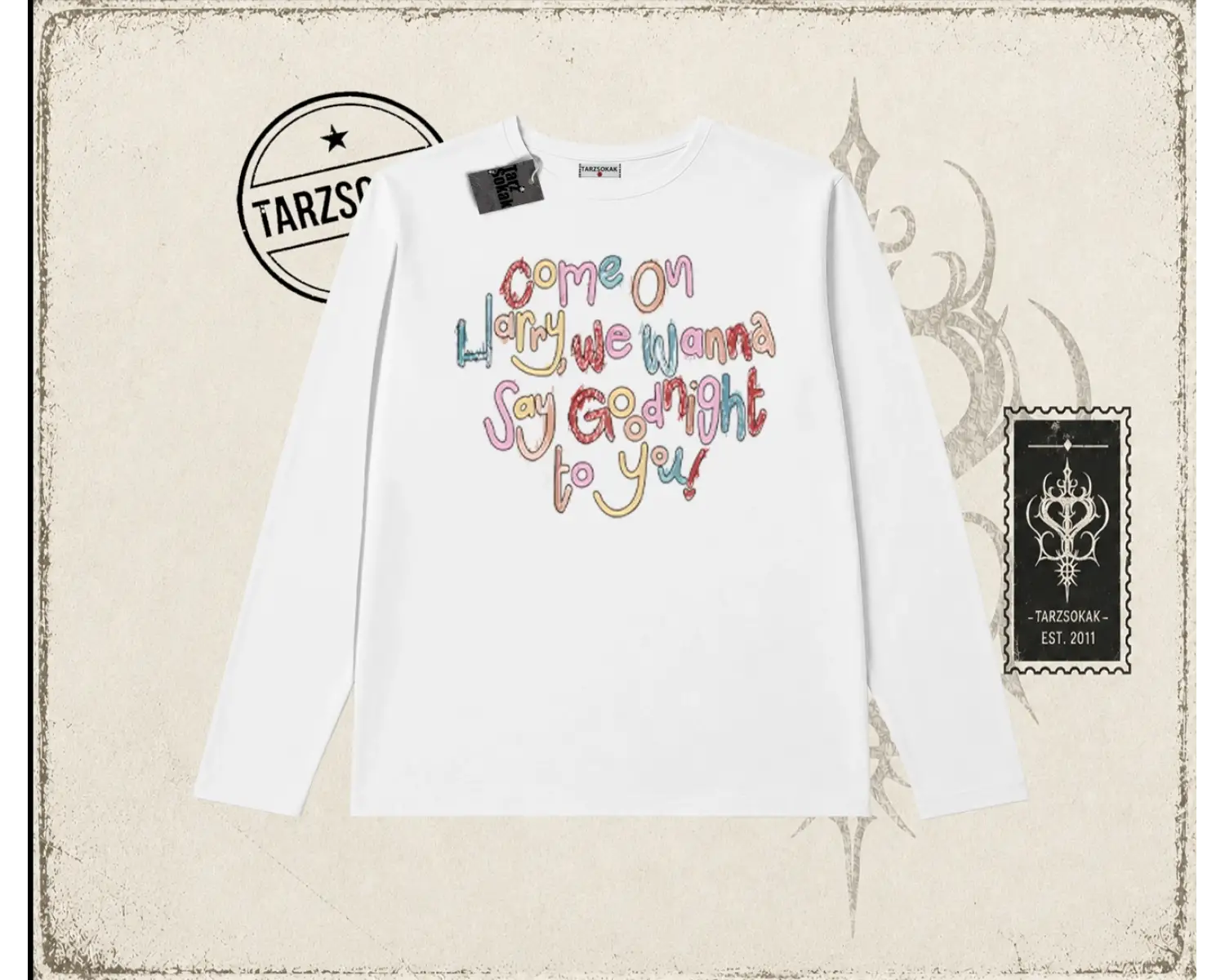 Unisex As It Was Biskilet Yaka  Long Sleeve Beyaz