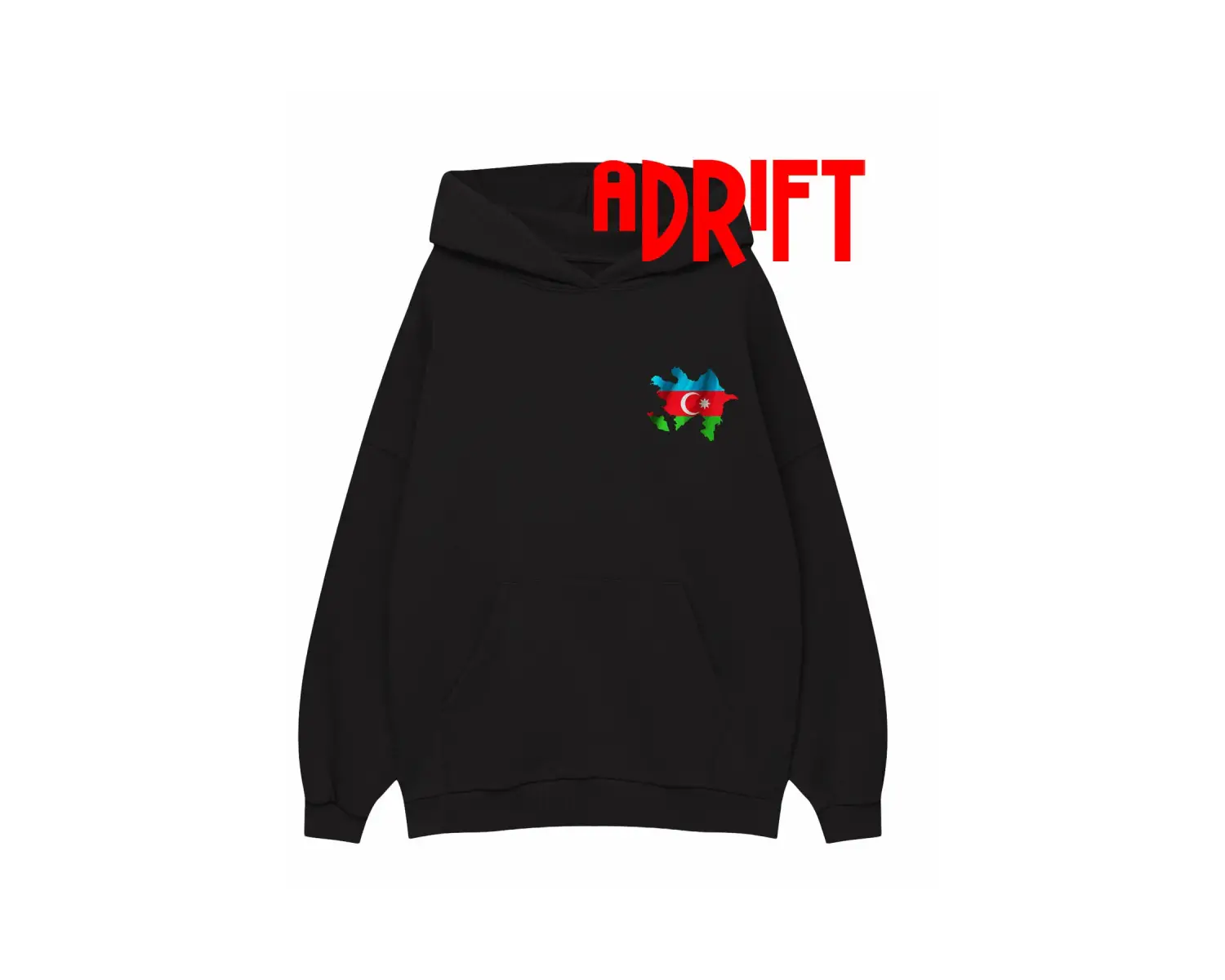 Unisex Azerbaycan 2 Özel Tasarım Swearshirt Hoodie Beyaz