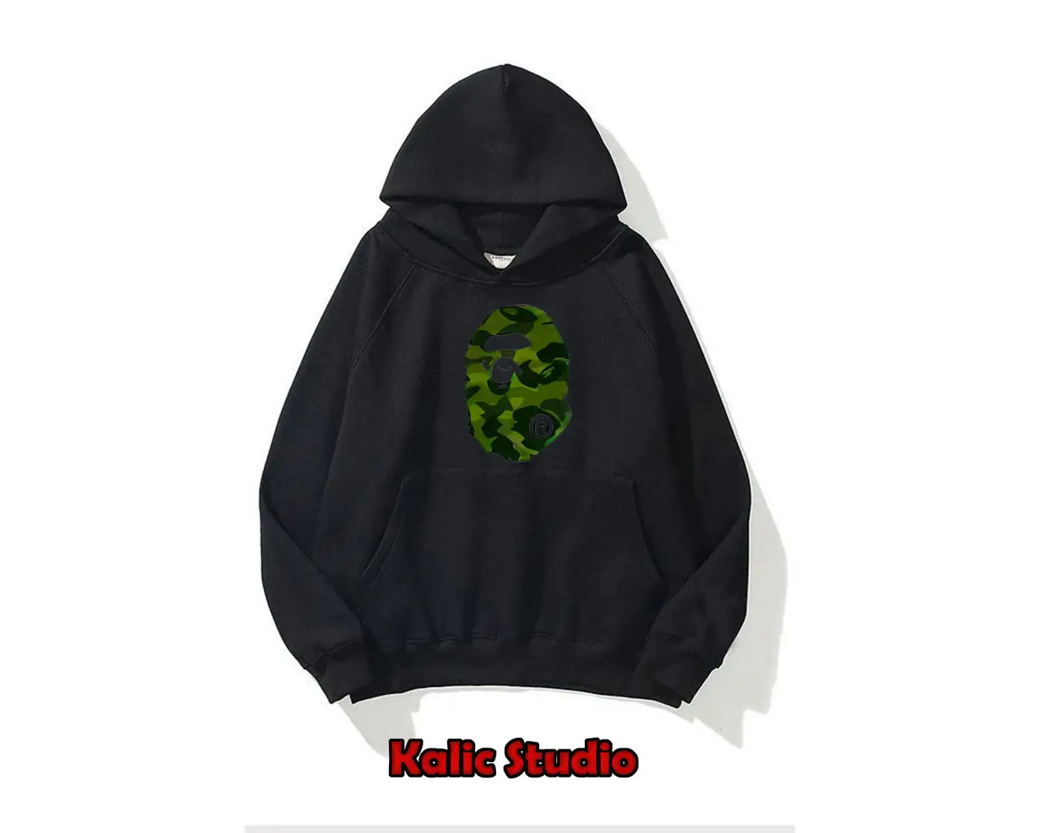 unisex Bape Baskılı oversize sweatshirt gri